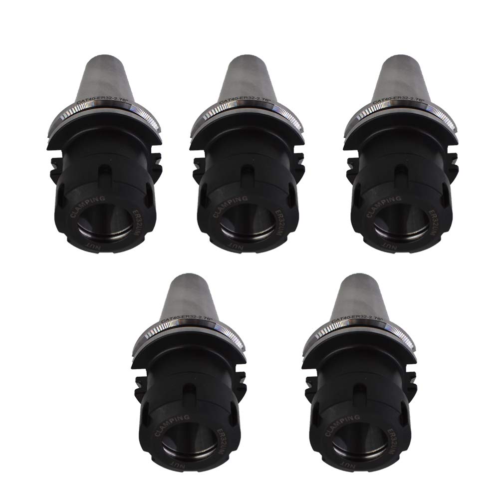 5Pcs CAT40 ER32 Collet Chuck Set for CNC Engraving Machine, Milling & Lathe Tools | Precision Tooling for Metalworking & Woodworking Projects