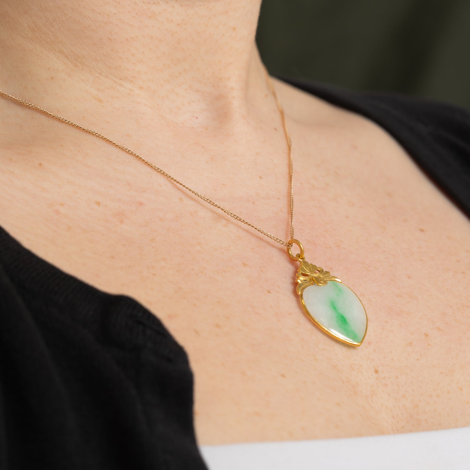 26.00ct Natural Jadeite Heart Pendant Necklace - AAA Grade Green Jade Jewelry for Women - Perfect Gift for Valentine's Day, Anniversary & Special Occasions