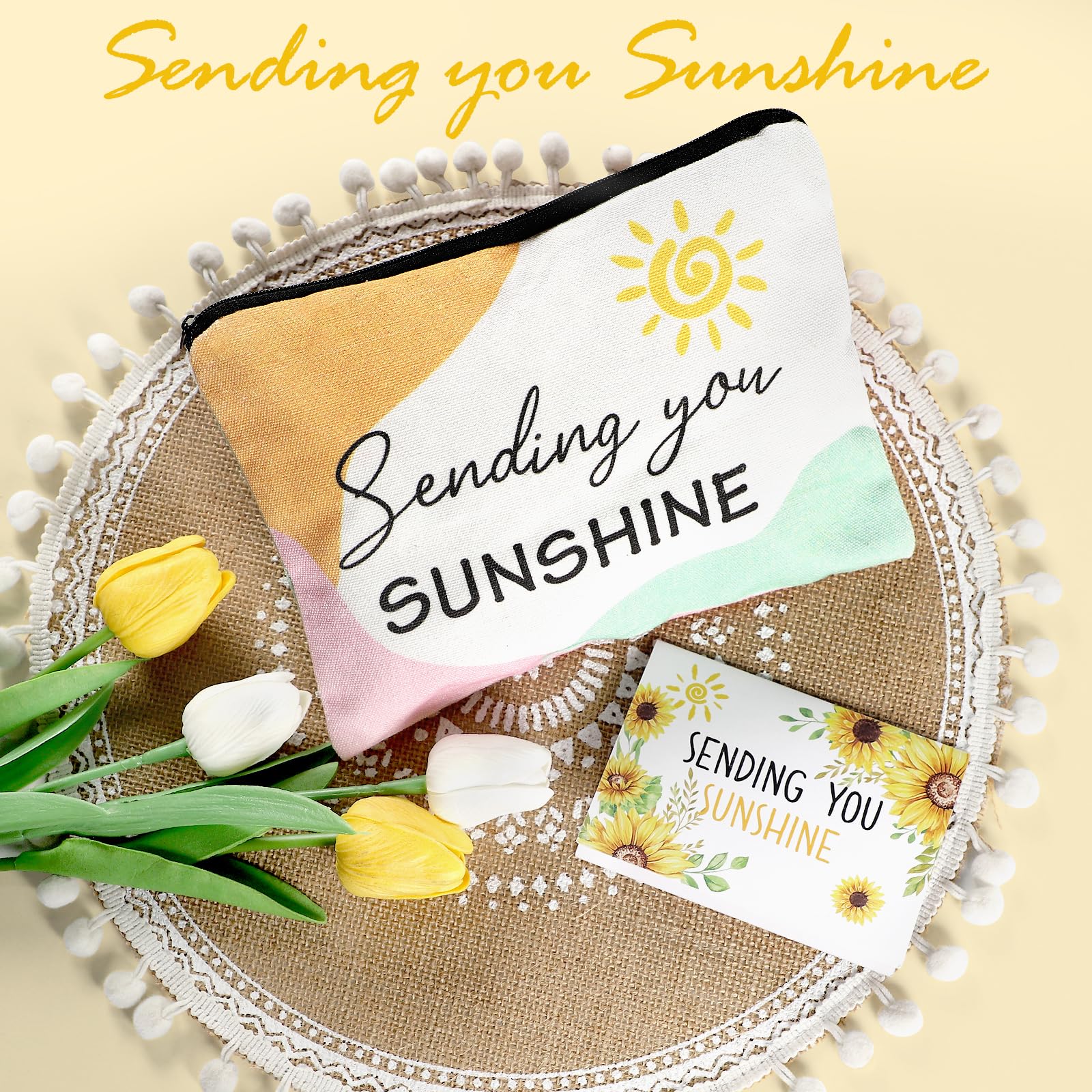 Personalized Sunflower Initial Gifts for Women - Monogrammed Self Care Spa Birthday & Get Well Soon Gifts - Sunshine Themed Gift Baskets - Perfect for Birthdays, Recovery, Spa Days & Special Occasions