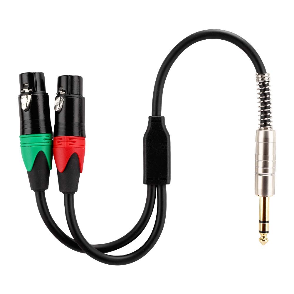 High-Quality 0.3m 24AWG Pure Copper Audio Cable - Double Shielded XLR Male to Dual Female Connector for Professional Studio Equipment & Live Sound Systems