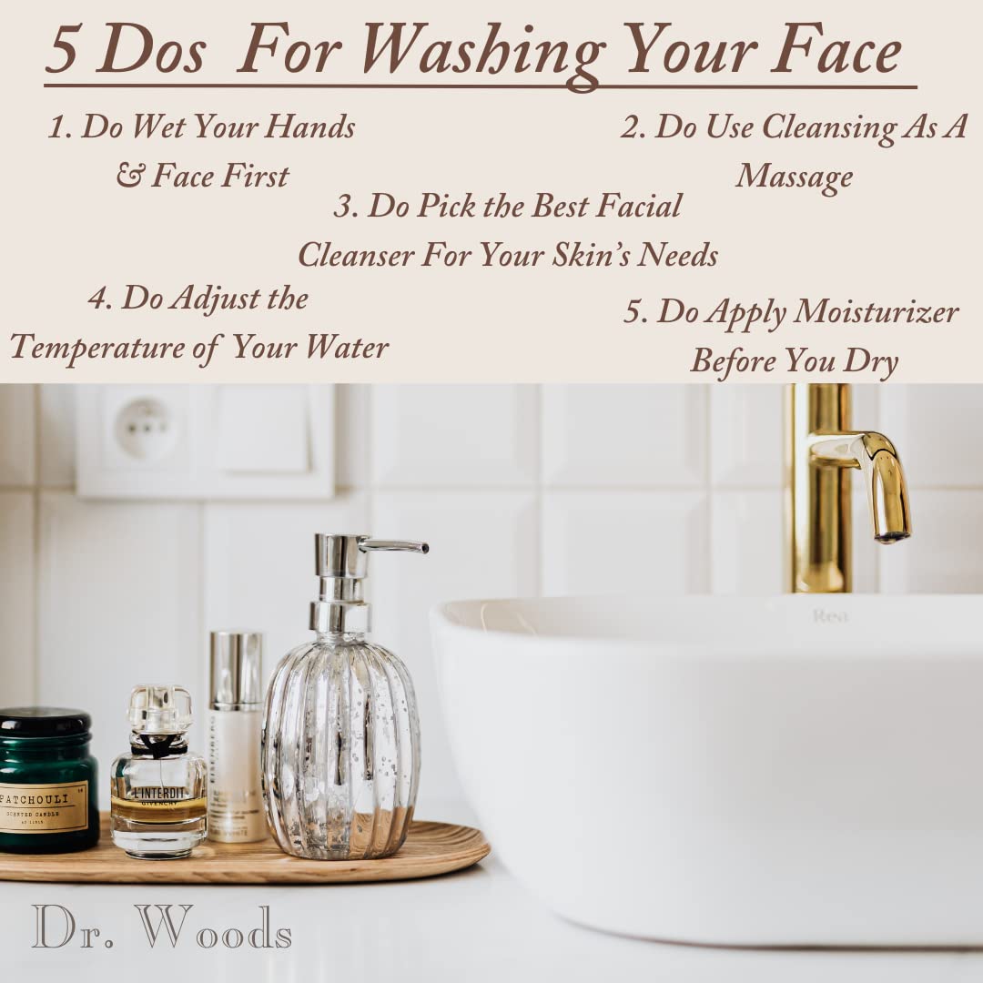 Dr. Woods Shea Vision Black Soap Facial Cleanser with Organic Shea Butter, 8 oz - Gentle Exfoliating Face Wash for Acne, Oily & Sensitive Skin | Daily Skincare Routine & Travel Essential