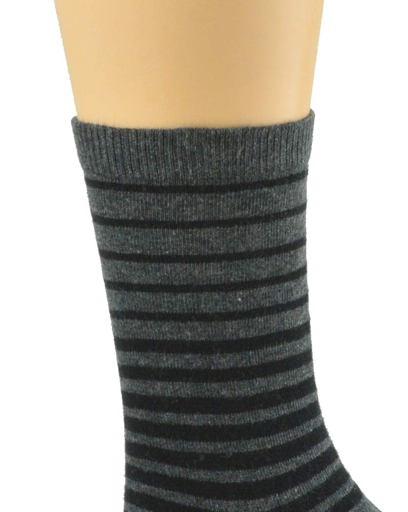 Women's Striped Cotton Socks - 1 Pair or 3 Pack | Lightweight Performance Socks for Indoor & Outdoor Activities | Gym, Running, Yoga, Casual Wear