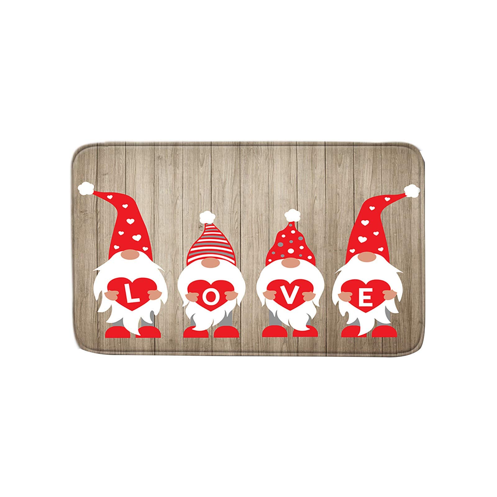 Valentine's Day Heart Shaped Non-Slip Doormat - Odorless Indoor/Outdoor Welcome Mat for Front Door, Bathroom & Shower Entrance - Perfect Romantic Home Decor Gift for Couples