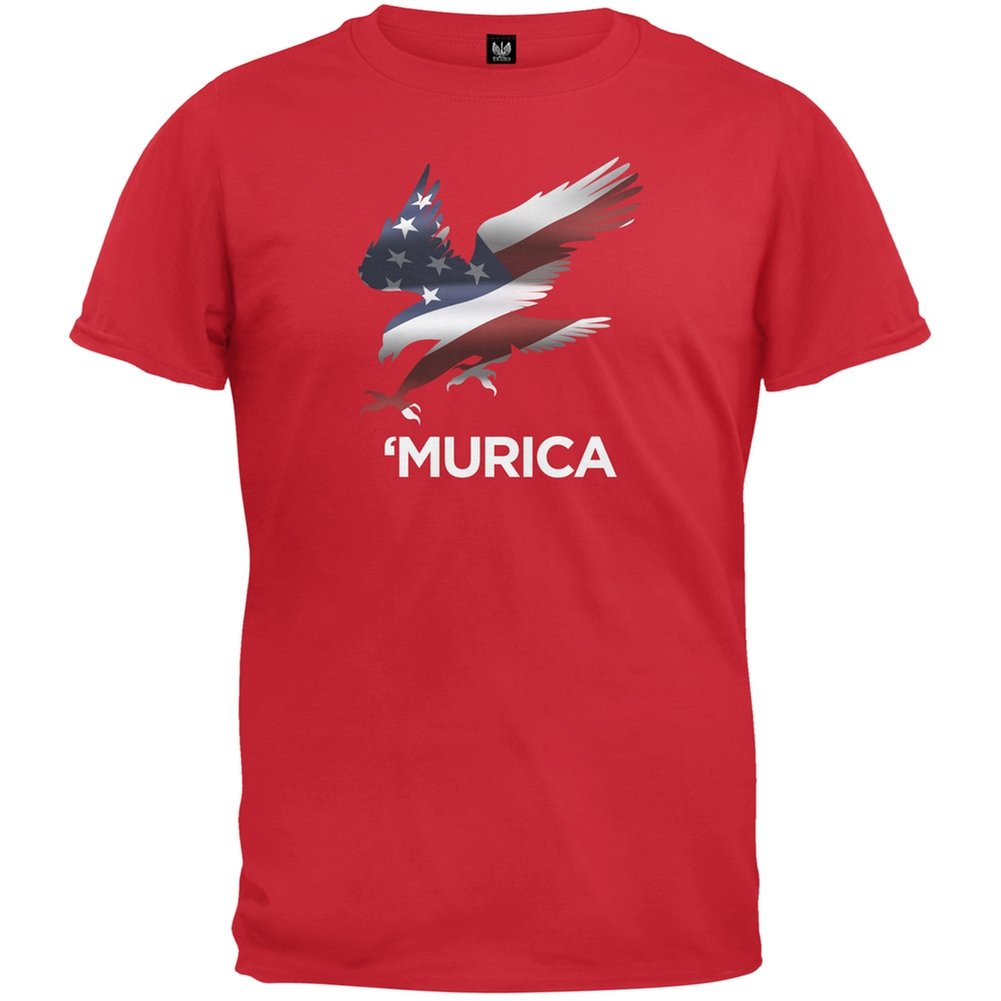 American Eagle Patriotic Red T-Shirt for Men & Women - Comfortable Cotton Tee for 4th of July, Memorial Day & Independence Day Celebrations