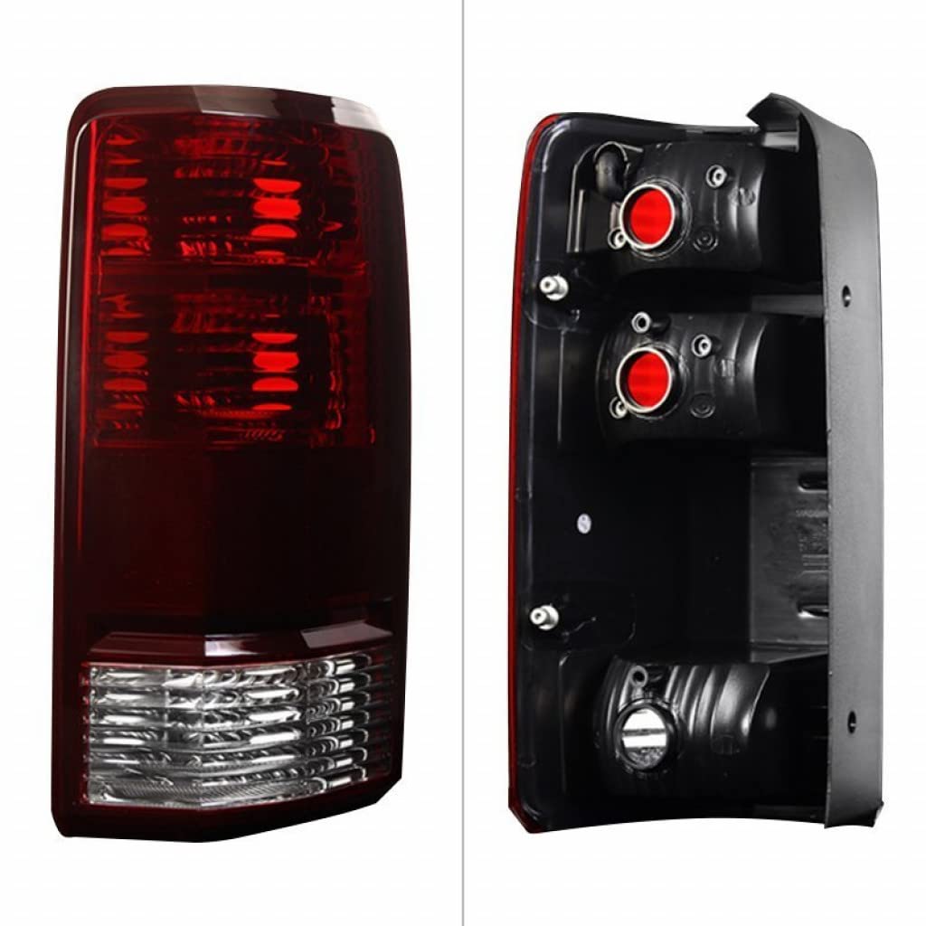 Xtune Red Smoked Tail Lights Pair for 2007-2011 Dodge Nitro - Direct OE Replacement (ALT-JH-DNIT07-OE-RSM) | 9031199 - Upgrade Your Ride with Stylish & Durable Lighting for Night Driving & Enhanced Visibility