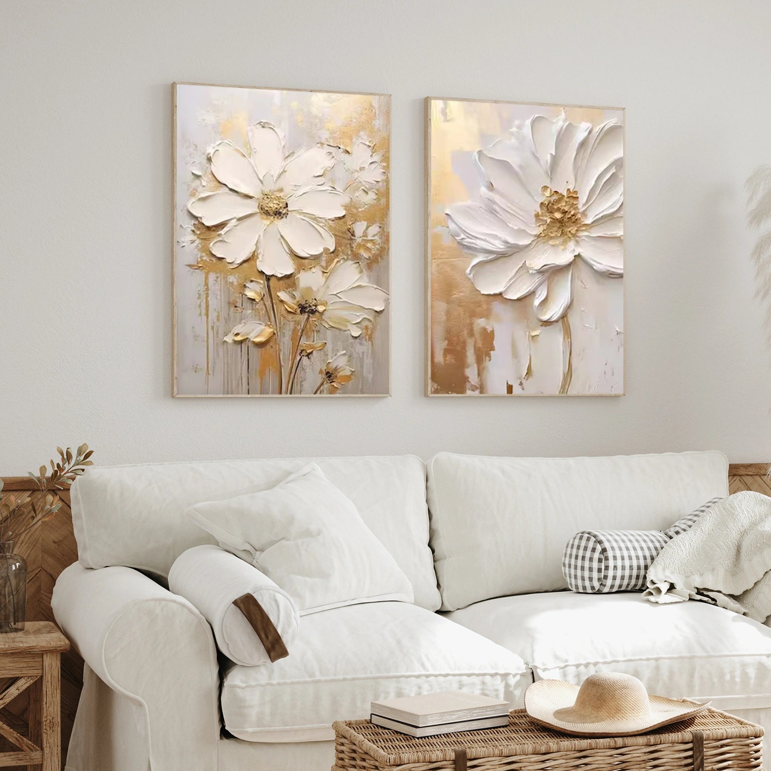 2-Piece Flower and Tree Painting Set #FT169 - Perfect for Home Decor, Wall Art, and Gift Ideas