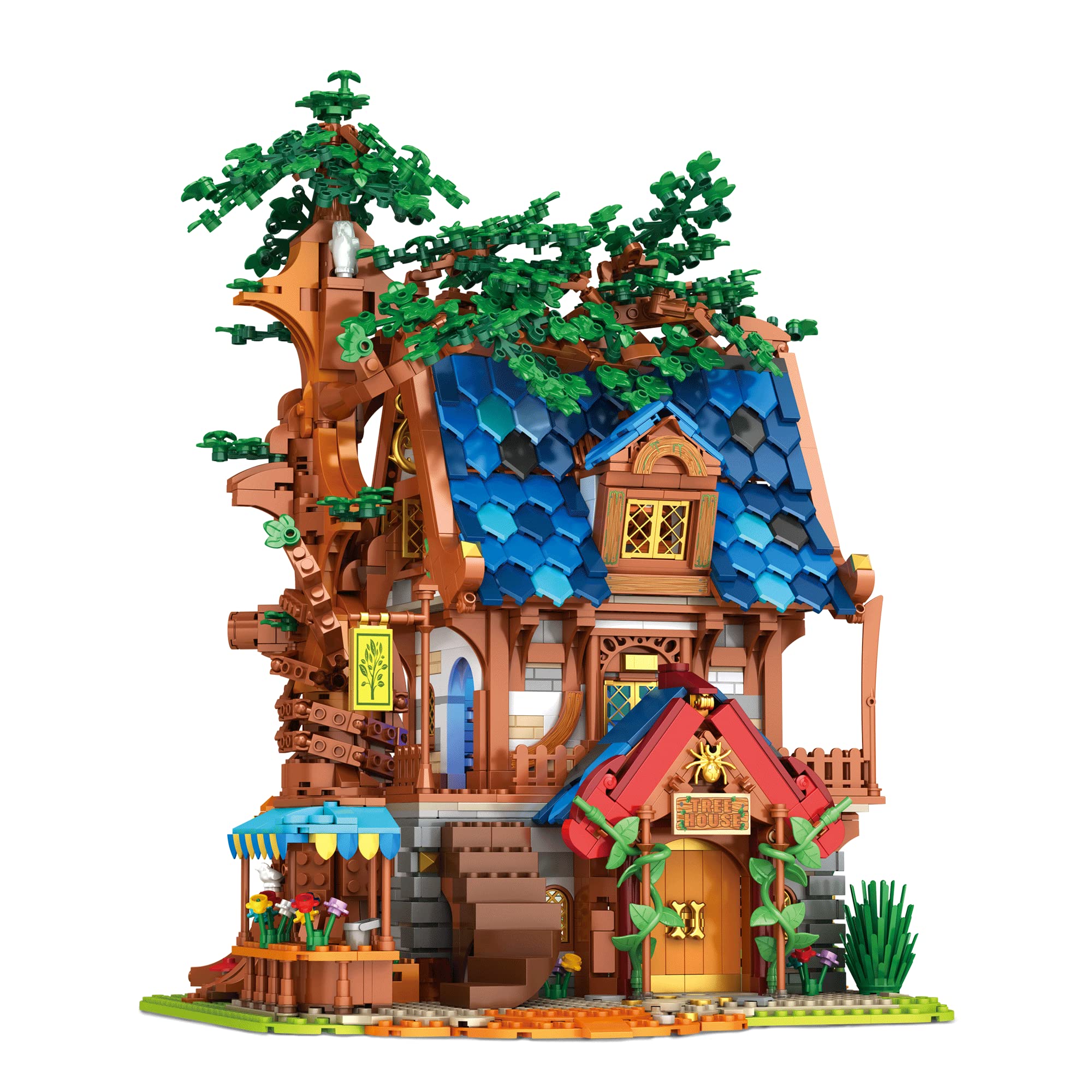 Reobrix 66008 Tree House Building Kit - 2566 PCS Creative Construction Toy for Adults & Kids, Compatible with Lego - Perfect Gift for Birthday, Christmas, Home Decoration & DIY Fun