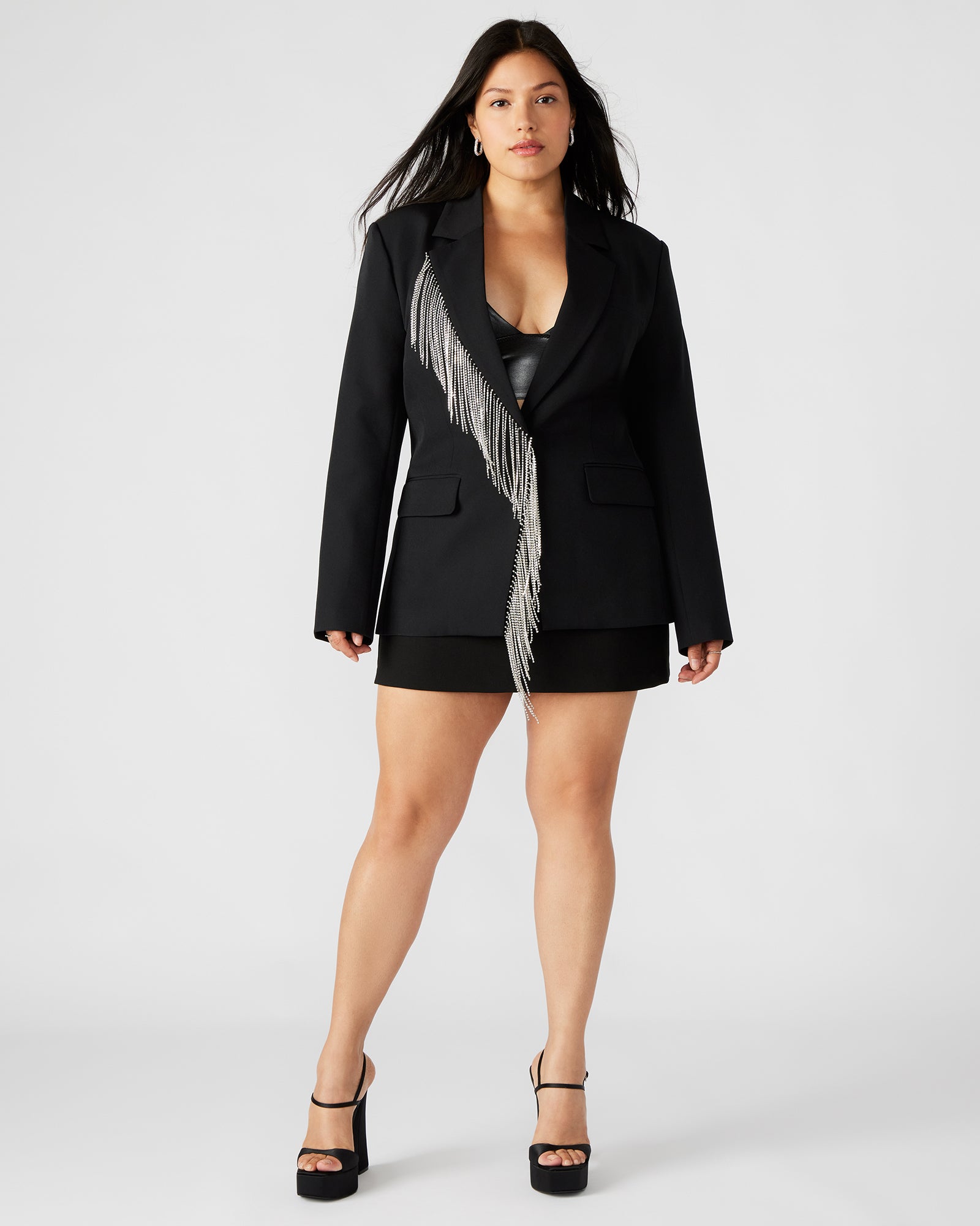 NELLIE BLAZER BLACK | Women's Stylish Blazer Jacket for Office & Evening Wear | Perfect for Business, Cocktail Parties & Formal Events