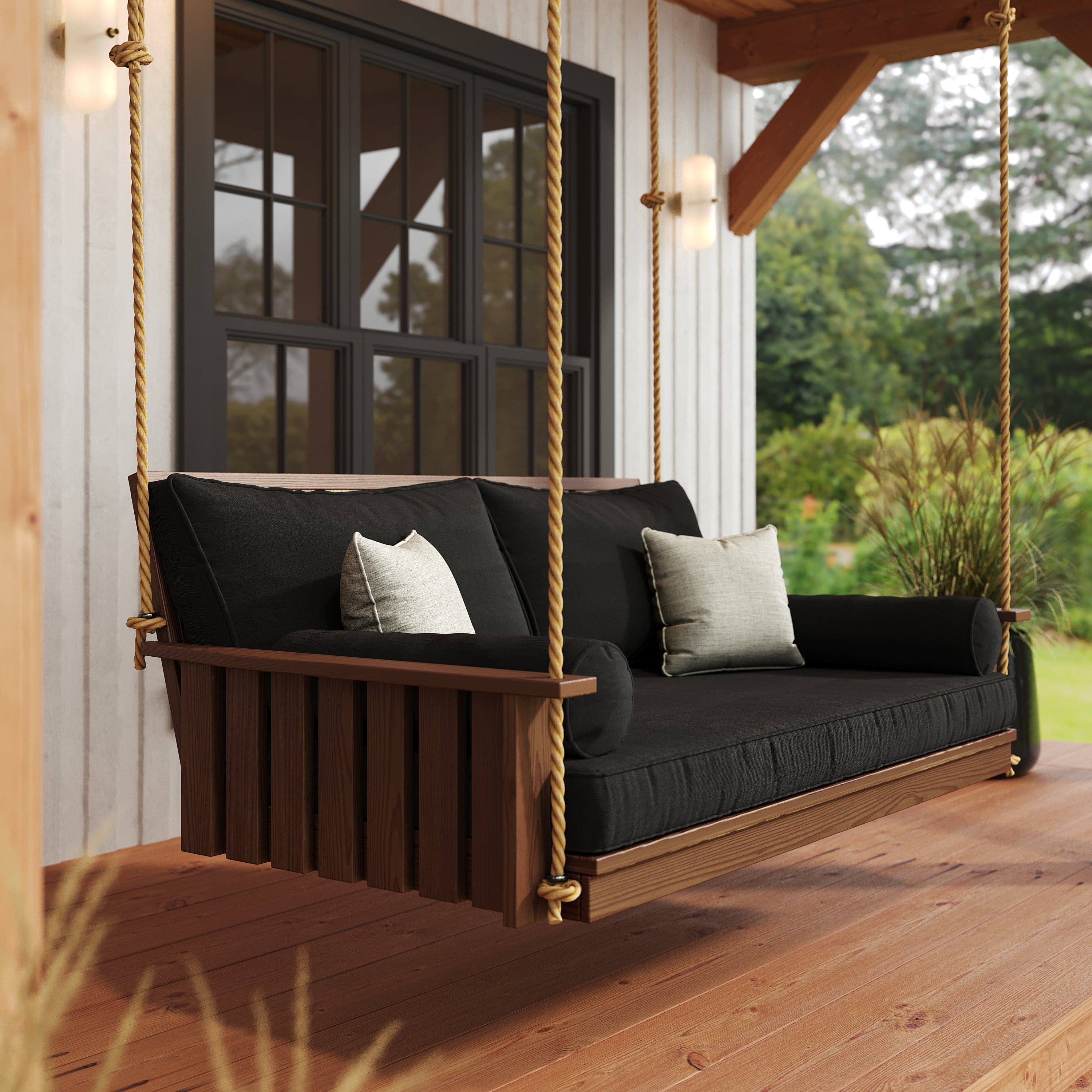 Keystone Amish Co. Unfinished Weston Porch Swing Bed - Twin Size for Outdoor Relaxation & Patio Decor