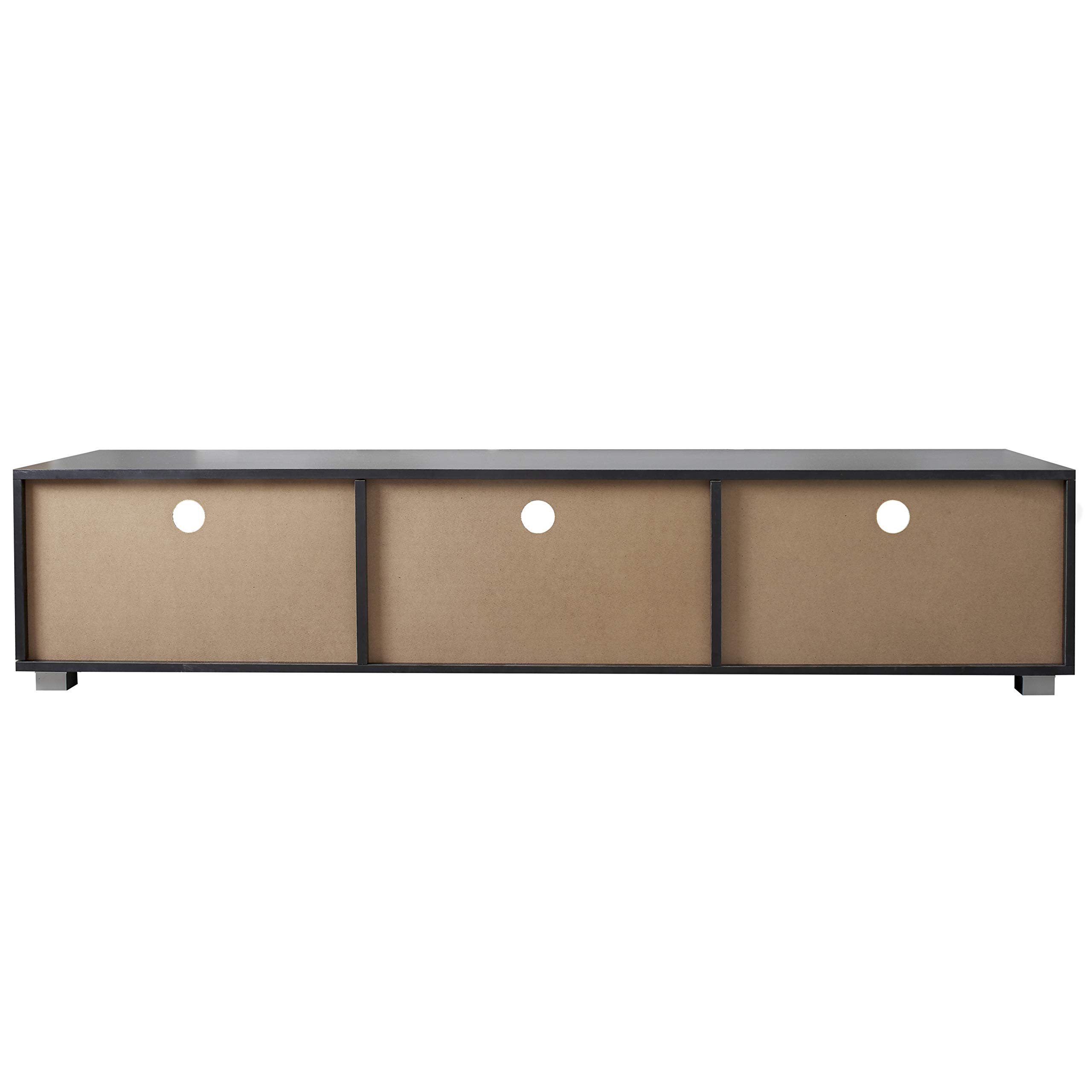 Modern TV Stand for Up to 70-inch TV - Home Entertainment Center with 2 Storage Drawers, Black | Perfect for Living Room, Bedroom & Home Theater Setup