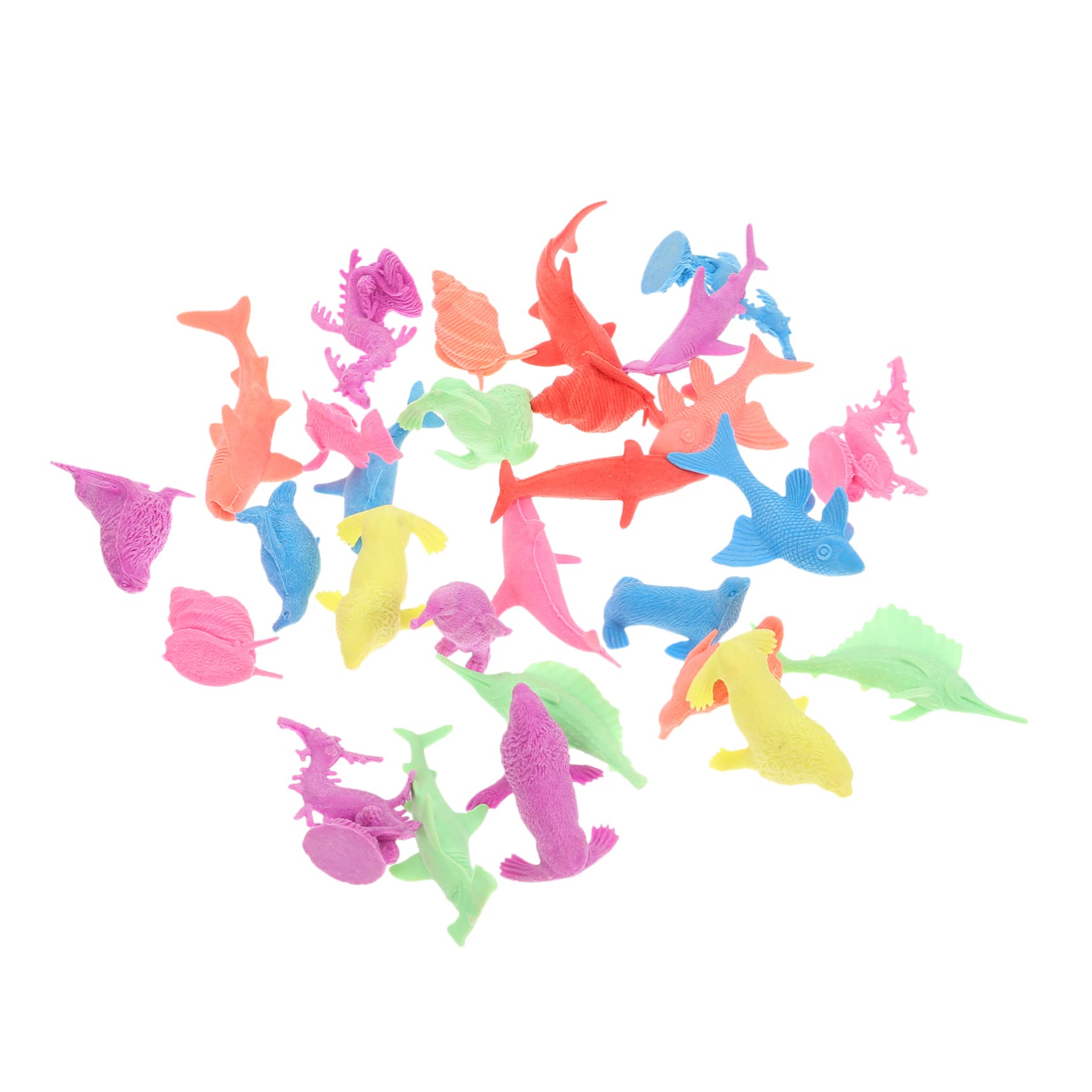 VICASKY 3 Pack Water Animal Bath Toys - Realistic Sea Creature Figures for Kids, Ocean Party Favors, Swimming Pool & Bathtub Playtime Fun - Shark, Dolphin, Turtle Marine Animal Models