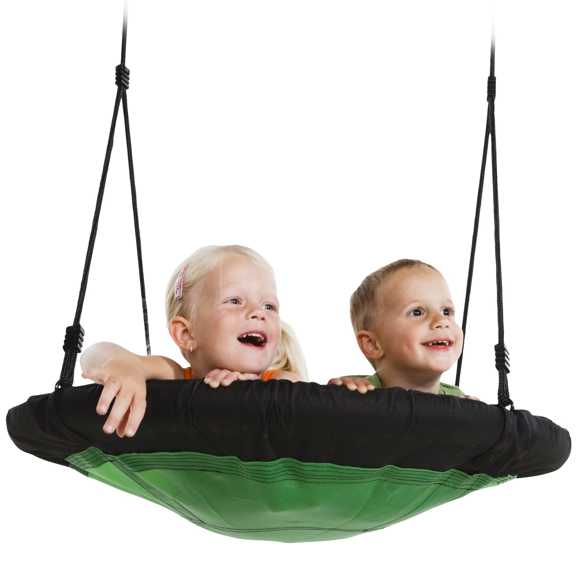 2-Pack Green Swing Seats & Nest Swing Combo - Heavy Duty Swing Set Accessories for Kids, Backyard Playsets - Perfect for Outdoor Play, Parks, and Playgrounds