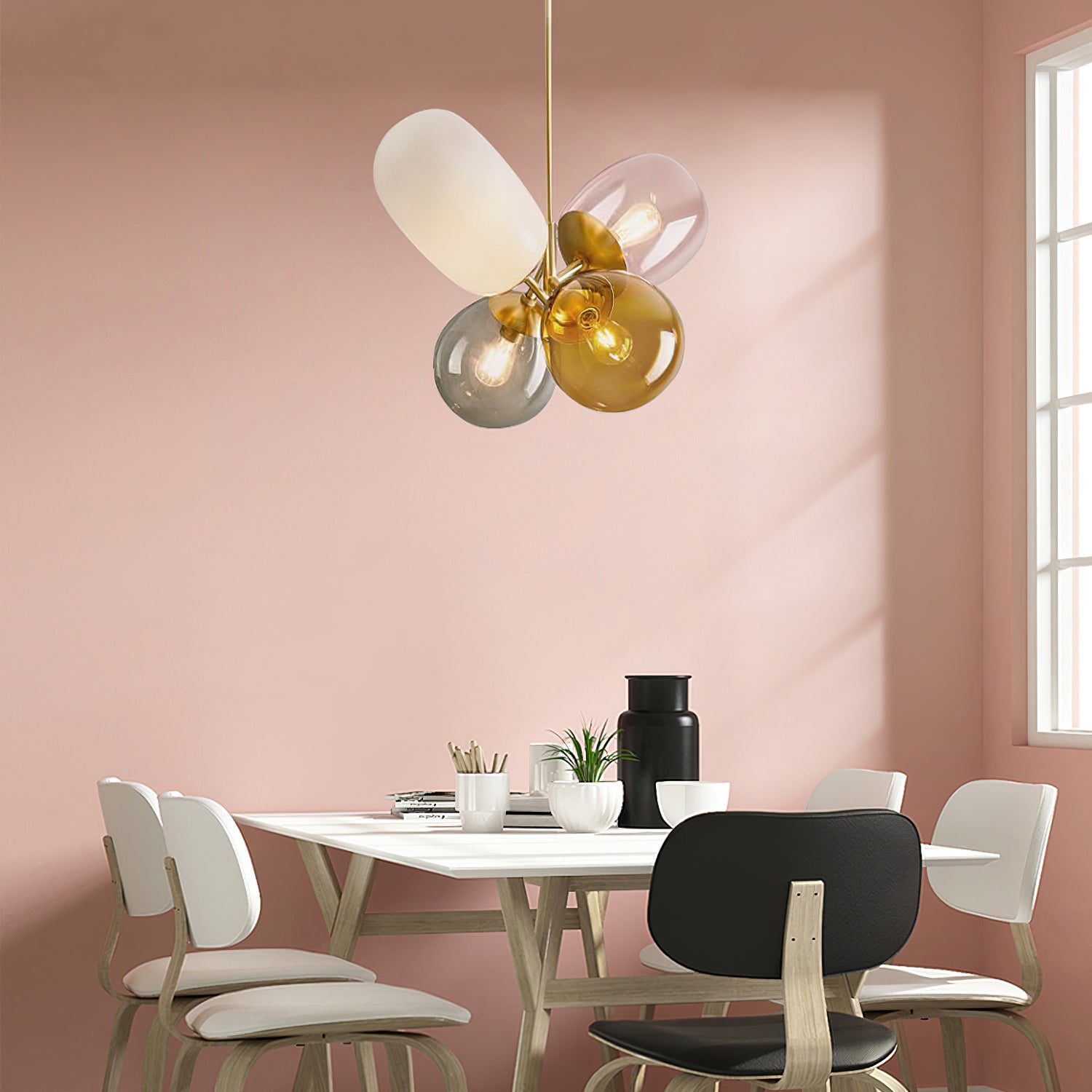 Elegant Balloon Glass Pendant Light - Modern Hanging Chandelier for Dining Room, Kitchen Island & Bedroom Decor