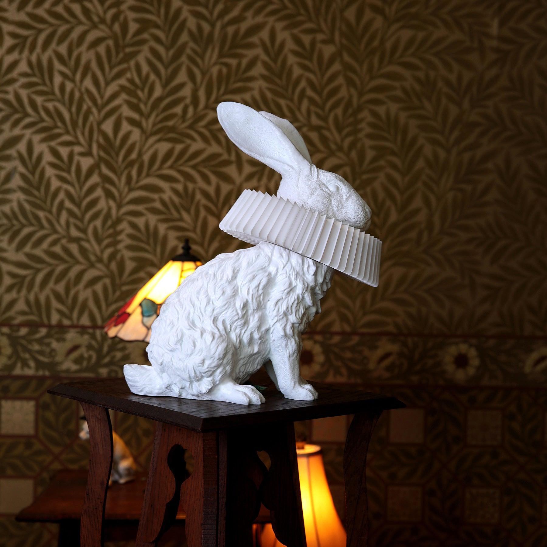 Rabbit X Table Lamp - Modern LED Nightstand Light for Bedroom, Living Room, Office - Dimmable Touch Control & USB Charging Port - Perfect for Reading, Relaxing & Decor