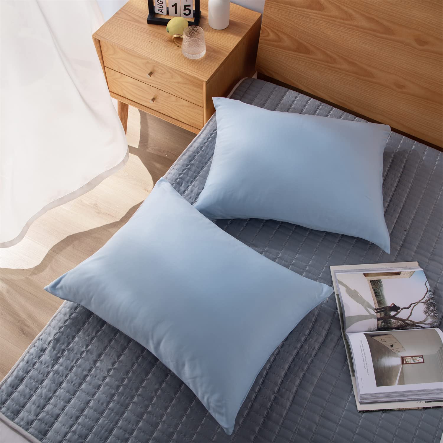 KASENTEX Zippered Pillowcase Set of 2 - Hair & Skin Care for Bedroom