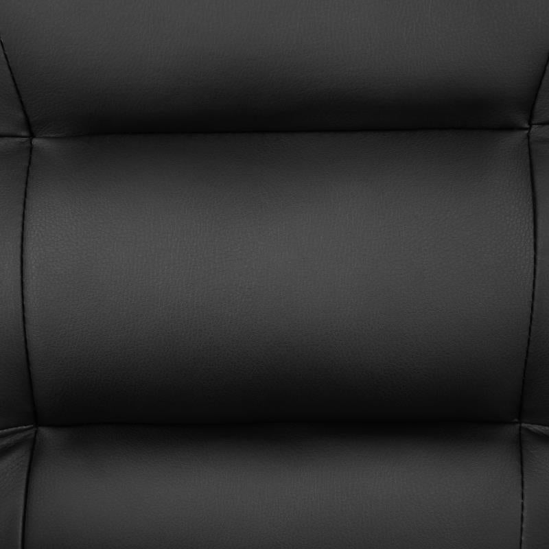 BIFMA Certified Black Leather Executive Reception Chair with Metal Frame - Premium Office Furniture for Reception Areas, Waiting Rooms & Conference Rooms