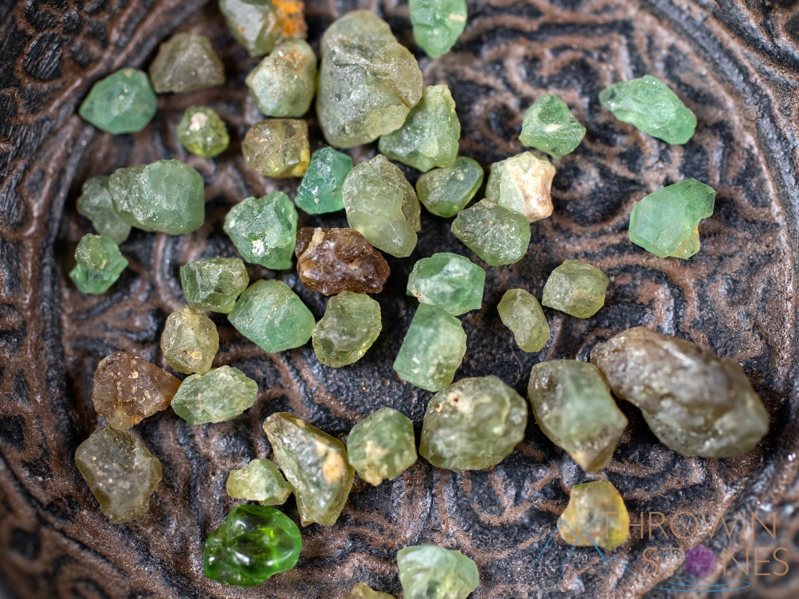 Raw Green Demantoid Garnet Crystal Chips - Natural Alluvial Gemstones for Jewelry Making, Birthstones & Mineral Collection | Small Healing Crystals for Meditation, Home Decor & Spiritual Gifts (E1807)