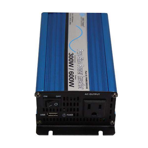 Aims Power PWRI30024S 300W Pure Sine Wave Power Inverter - Reliable AC Power for RVs, Boats, Camping & Off-Grid Living