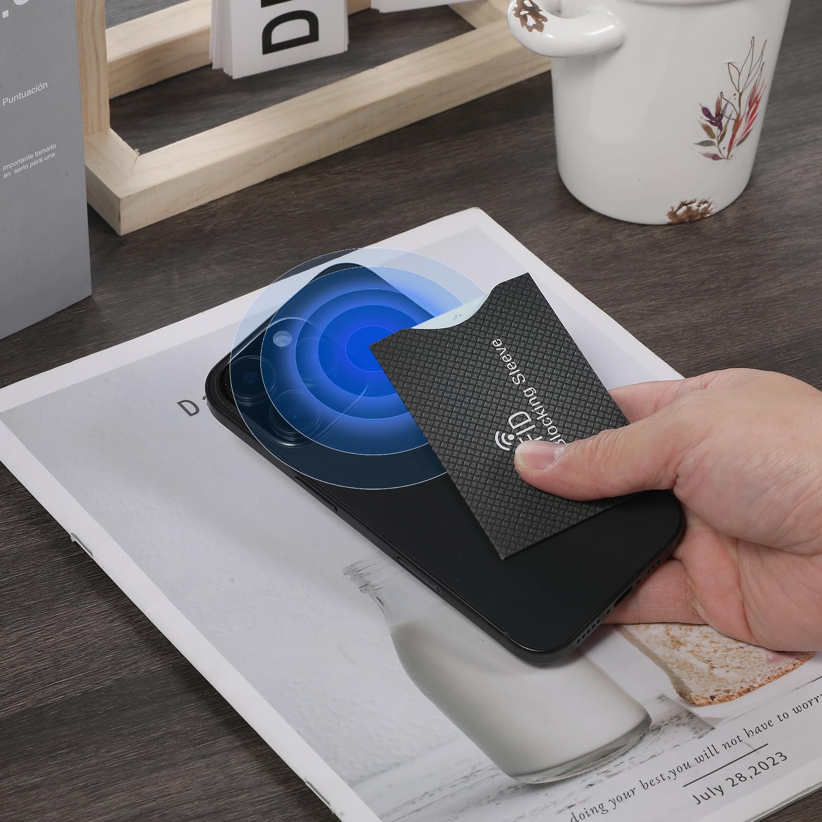 8Pcs RFID Blocking Sleeves Credit Card Protector & 2pcs Passport Holder Set - Slim Anti-Theft NFC Protection for Travel, Wallets & Purses - Secure Your Cards from Digital Theft at Airports, Hotels & Shopping
