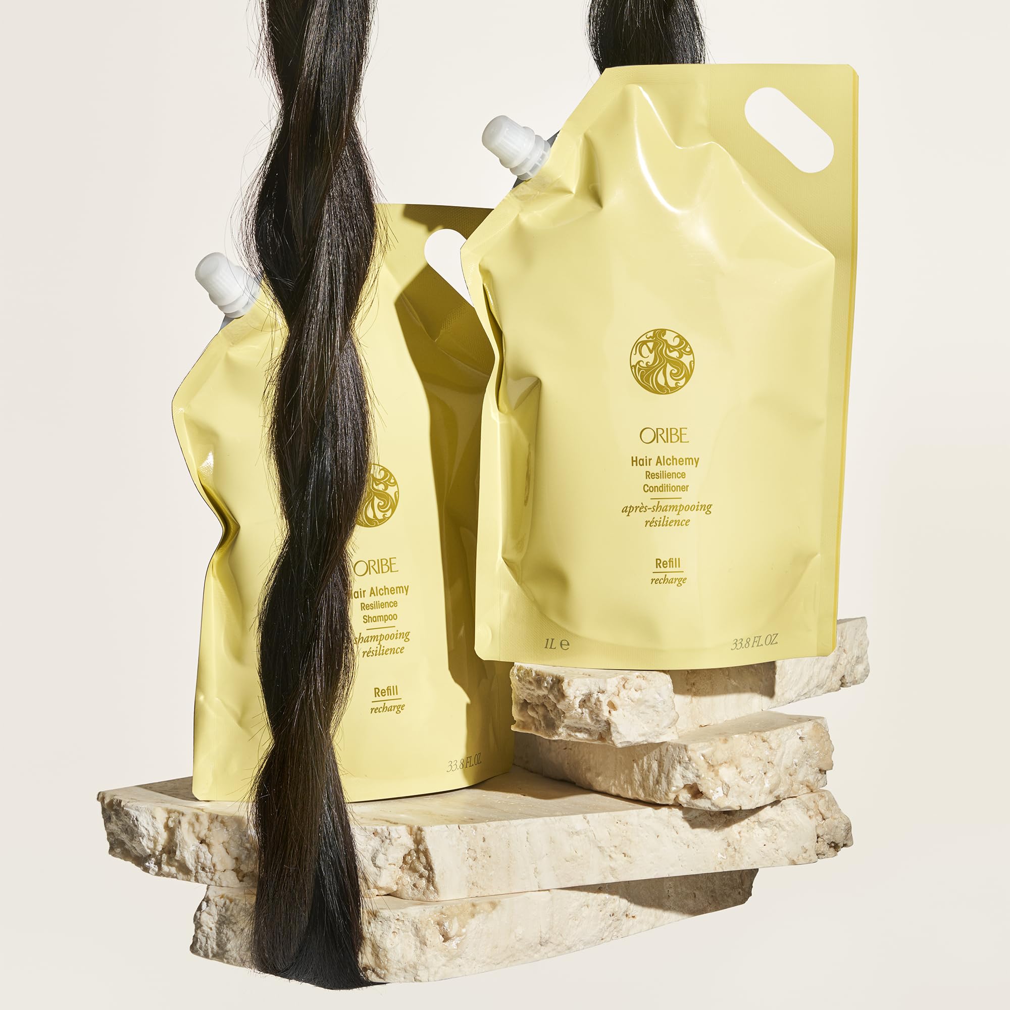 ORIBE Hair Alchemy Resilience Shampoo - 33.8oz/1L Refill for Damaged Hair - Sulfate-Free Repairing Shampoo for Stronger, Healthier Hair - Salon-Quality Hair Care for Daily Use at Home or Travel