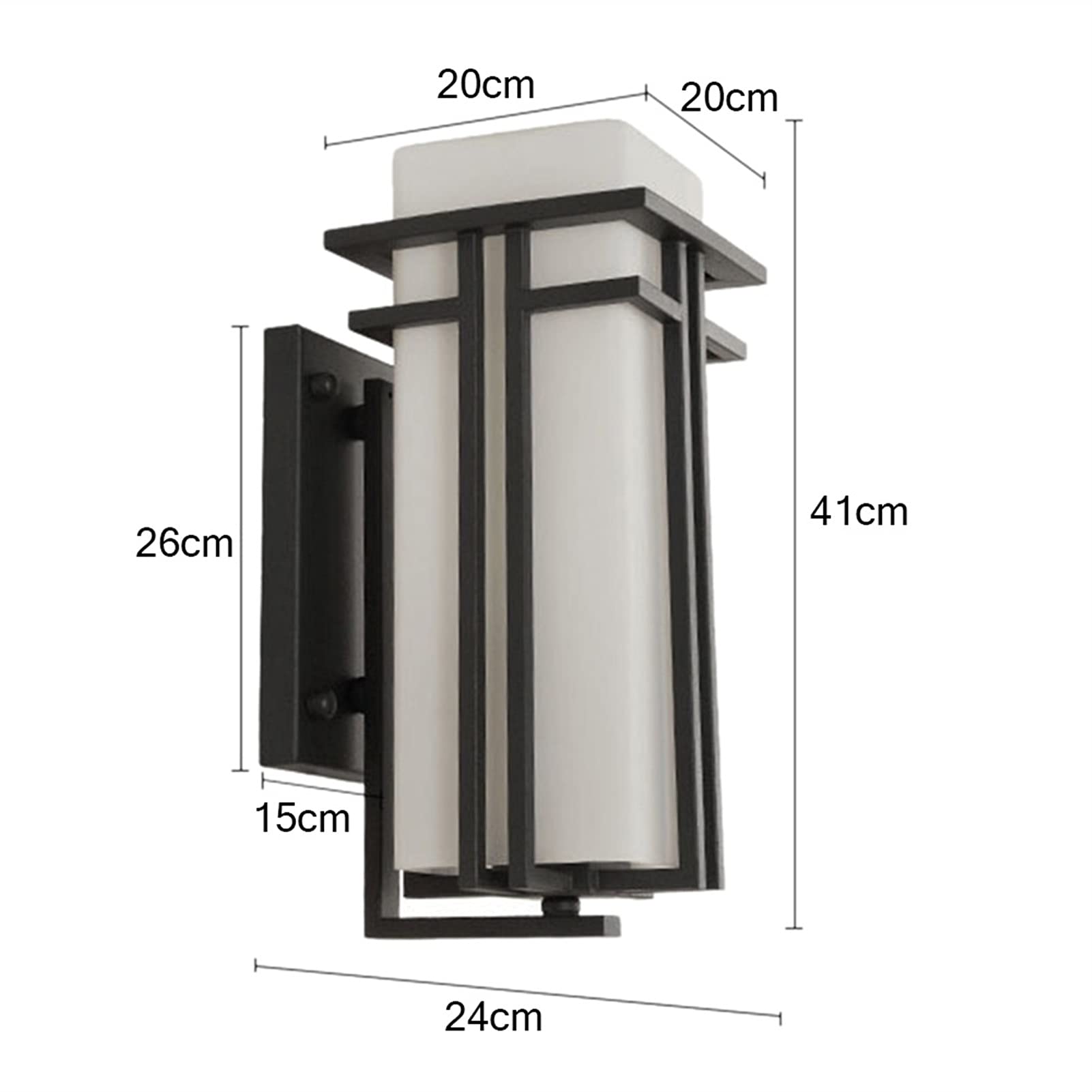 Waterproof LED Wall Lamp for Outdoor Balcony, Courtyard, Aisle - Warm White Light, Simple Design (20x41cm) - Perfect for Patio, Garden, and Entryway Lighting