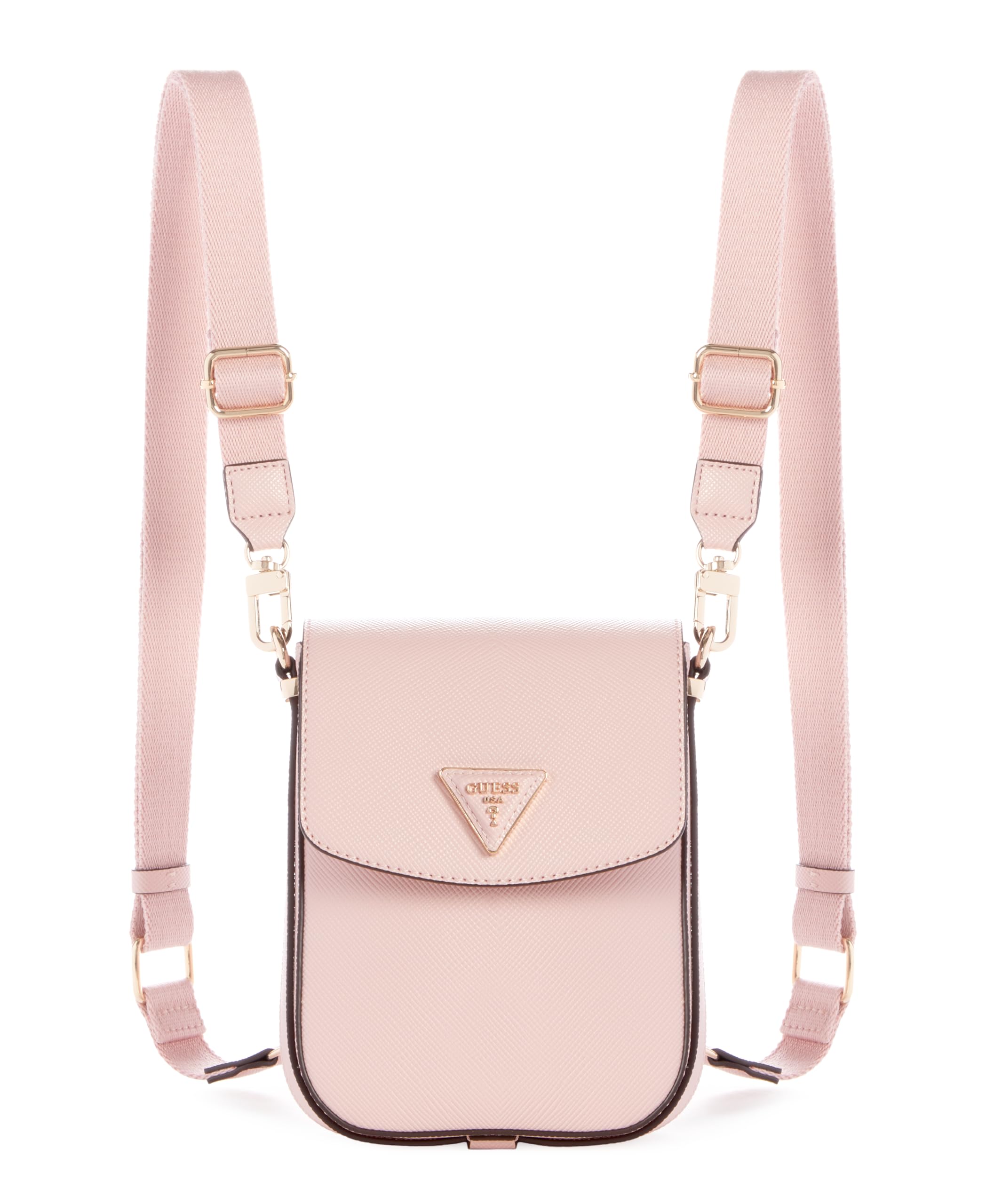 GUESS Brynlee Mini Convertible Backpack for Women - Stylish Blush Pink Crossbody Bag, Fashionable Daypack for Travel, Work & School