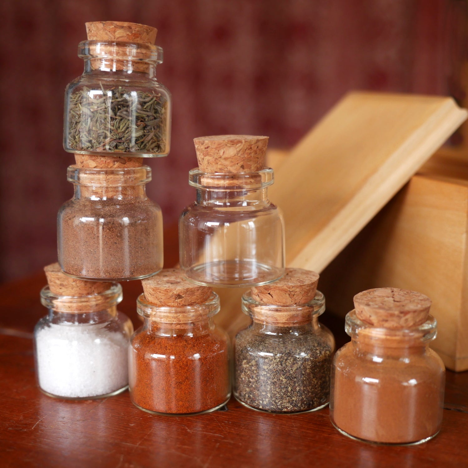 Premium Wooden Spice Box Organizer - 12 Compartment Spice Rack for Kitchen Countertop - Perfect for Storing Herbs, Seasonings & Tea Bags - Ideal for Home, Restaurant & Office Use