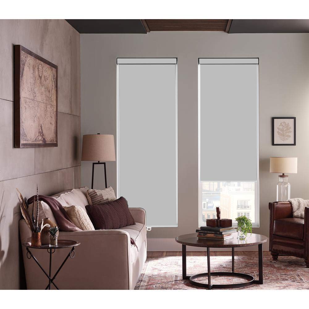 Blackout Cordless Roller Shades for Windows - 100% Room Darkening Window Blinds with Safety Spring Mechanism - Custom Size 24.5