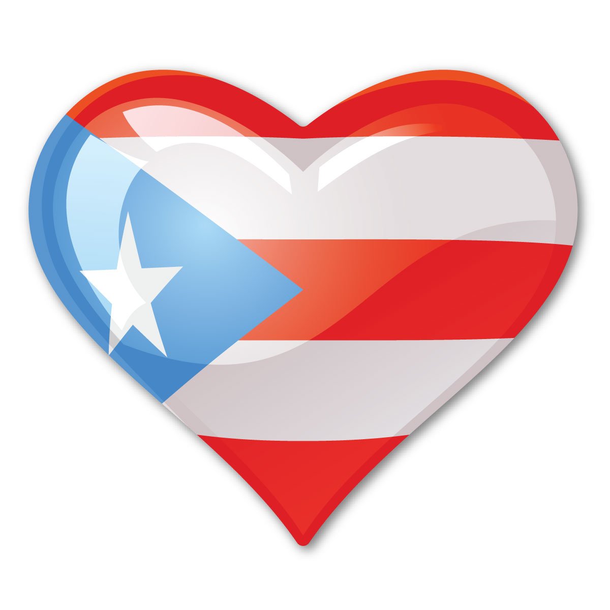 Puerto Rico Heart Magnet by Magnet America - 4 3/4