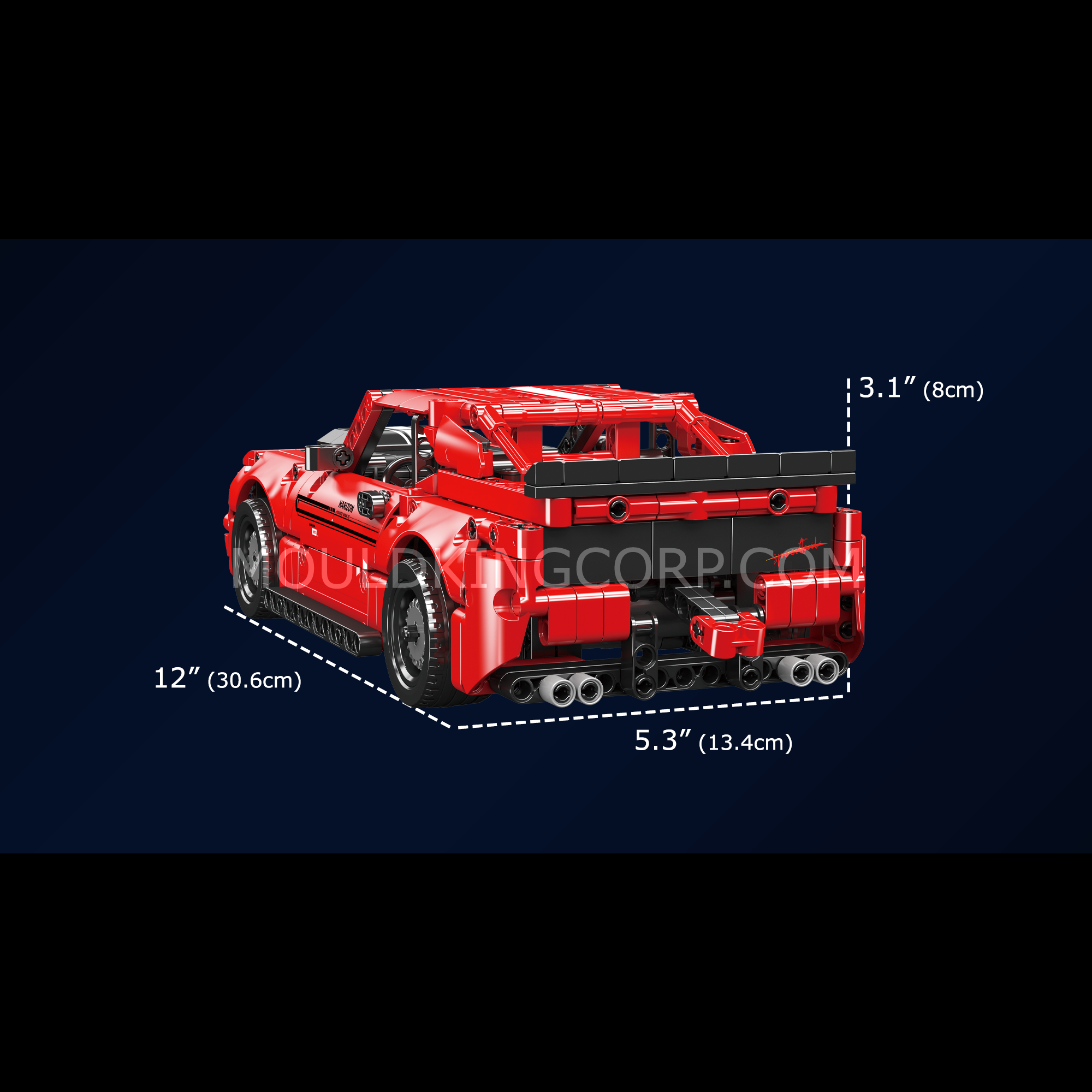 Mould King 15080S Challenger American Muscle Car Model Building Set – 763 PCS DIY Construction Toy for Adults & Teens – Perfect for STEM Learning, Home Decoration, and Car Enthusiasts Collection