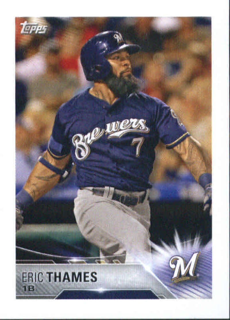 2018 Topps Stickers #178 Eric Thames Milwaukee Brewers Baseball Player Collectible Sticker - Perfect for Sports Memorabilia, Trading Cards & Fan Collections