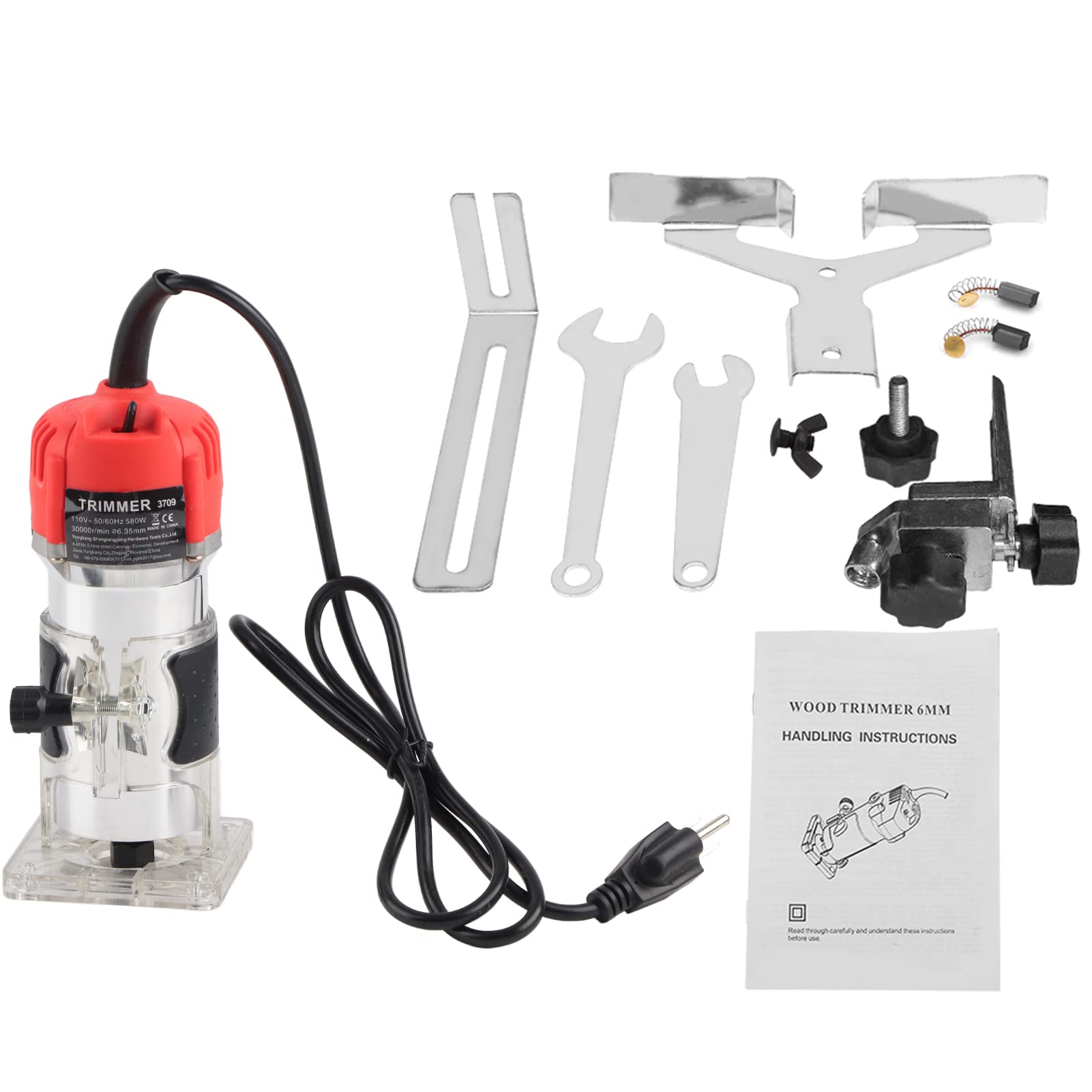 110V Electric Wood Trimmer - 30000RPM High-Speed Handheld Router Tool with Laminator Set for Woodworking & DIY Projects - Perfect for Carving, Trimming, and Edge Finishing