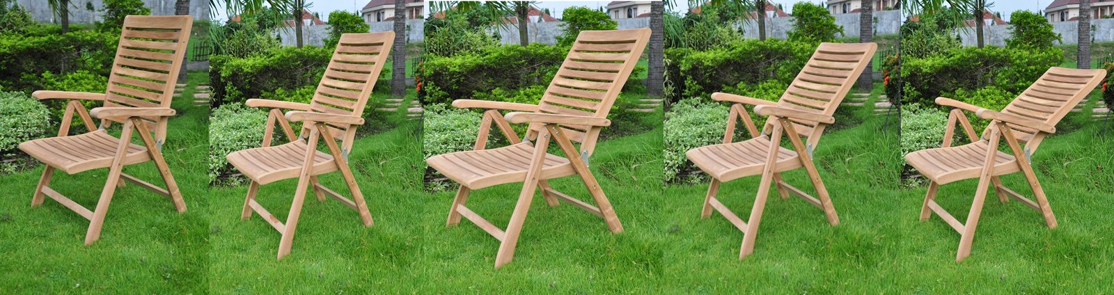 Premium 5-Piece Teak Wood Outdoor Dining Set - 52