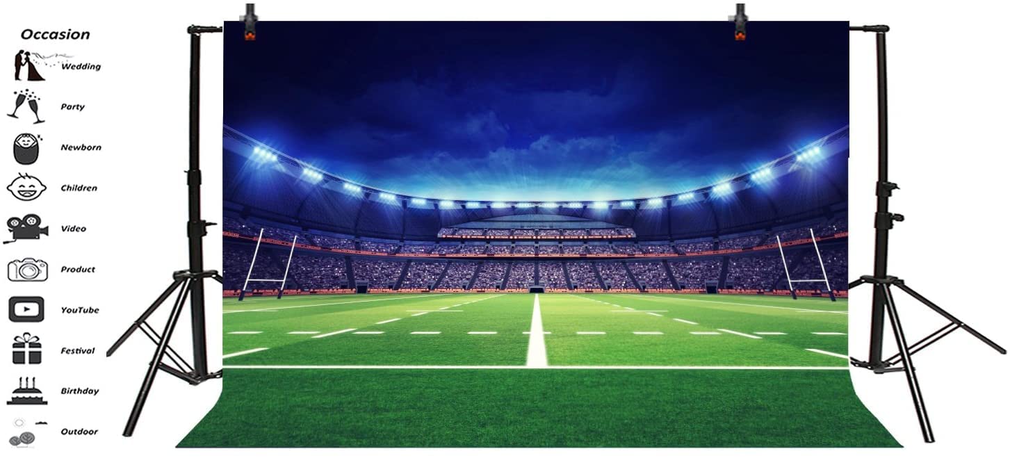 Yeele 12x8ft Football Stadium Photography Backdrop - Sports Game Background for Newborn Boy, Children Photo Booth, Family Photoshoot & Studio Props - Perfect for Birthday Parties, Sports Events, and Professional Photography Sessions