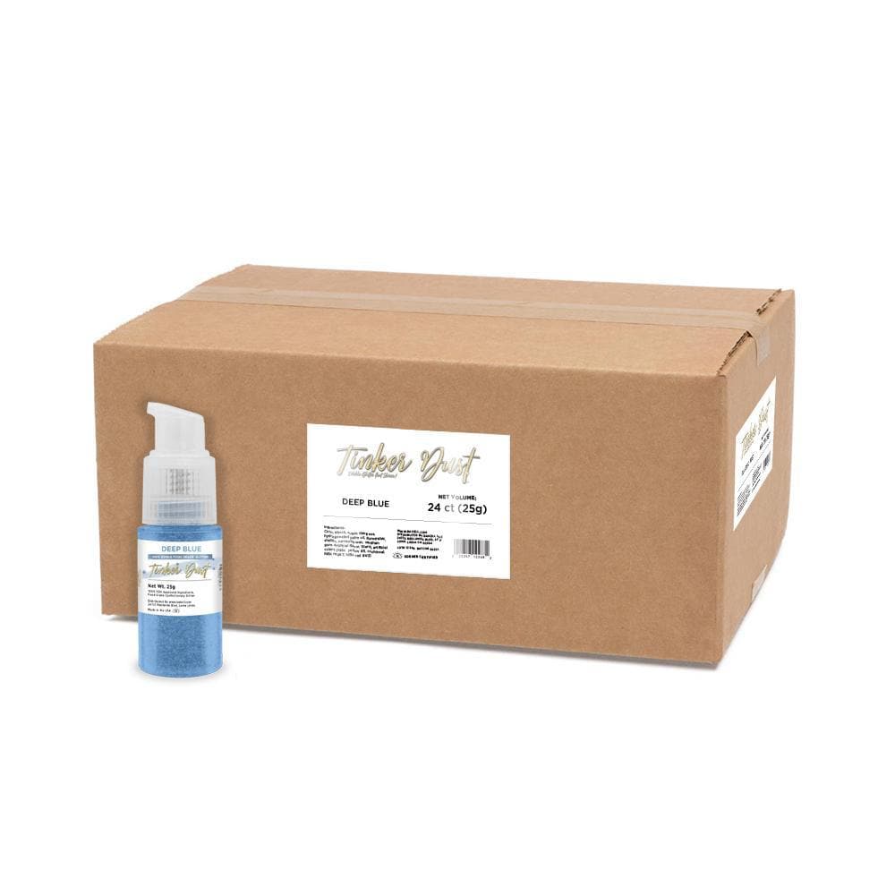 Deep Blue Tinker Dust® Glitter Spray Pump - 12 Pack Bulk Case | Premium Cosmetic Glitter Spray for Hair, Body & Nail Art | Perfect for Parties, Festivals & DIY Crafts