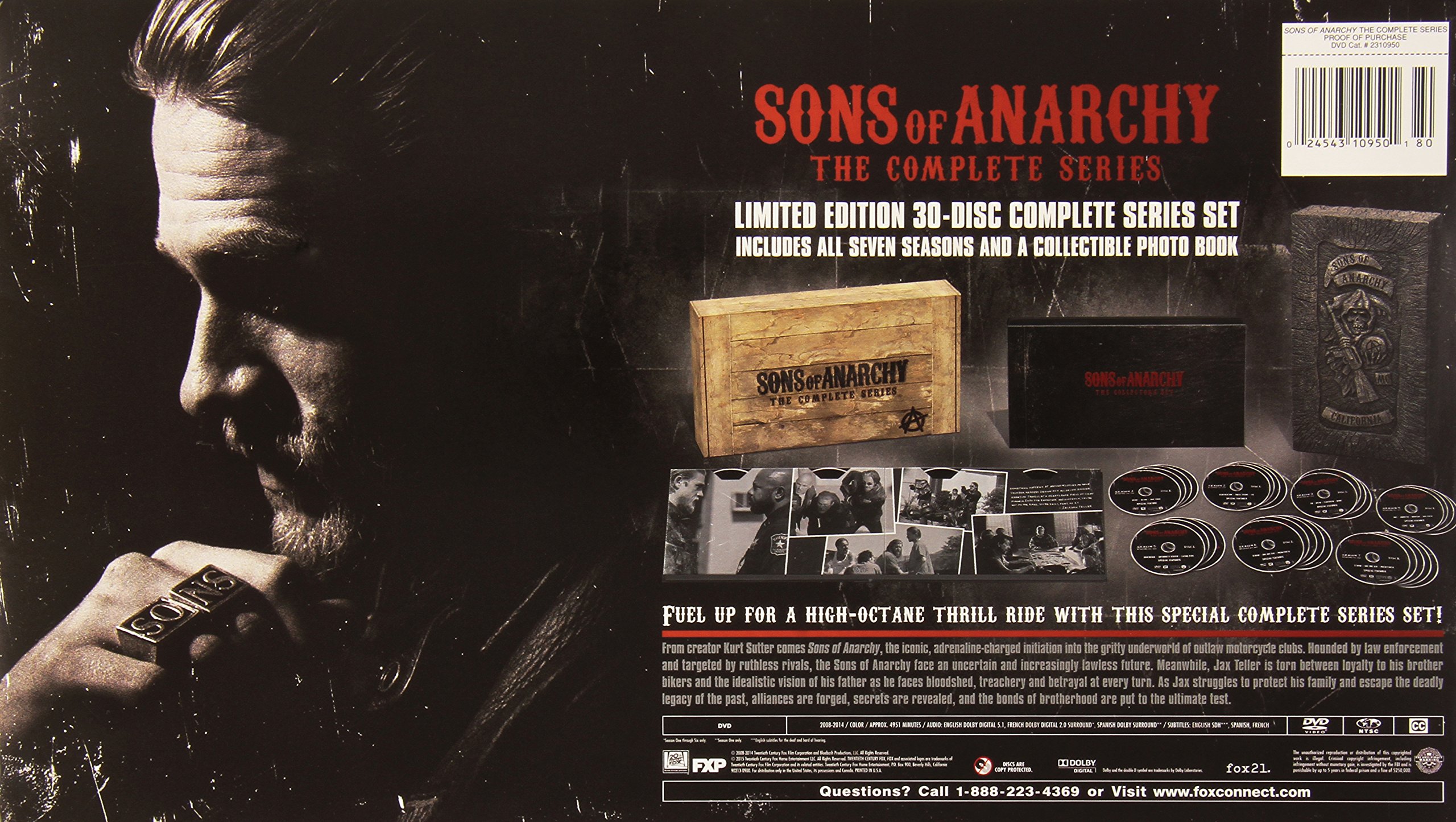 Sons of Anarchy: The Complete Series - Reaper Collector's Boxed Set Edition | All Seasons DVD/Blu-ray | Biker Gang Drama | Perfect Gift for Motorcycle & TV Show Fans