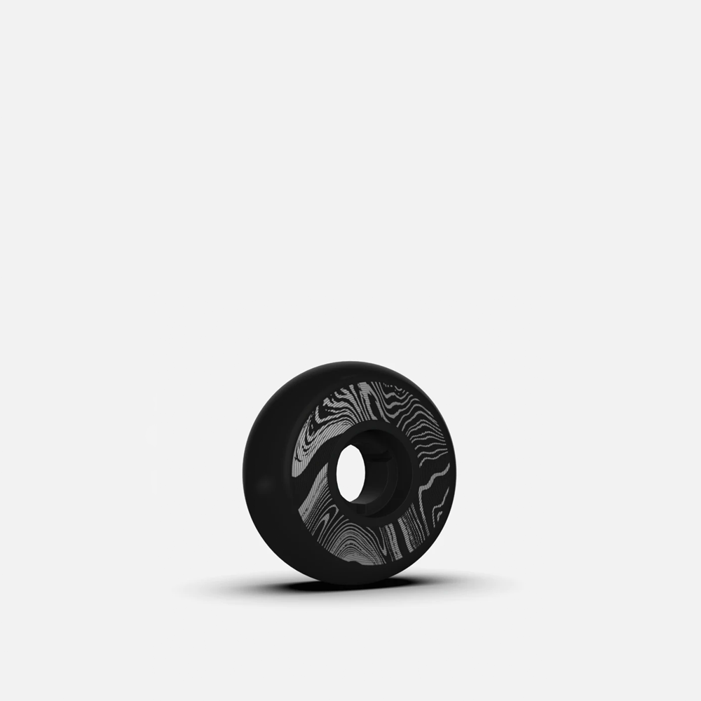 Dead 58mm/88a Skateboard Wheels - Black/Silver (4 Pack) - Perfect for Cruising, Street Skating & Longboard Tricks