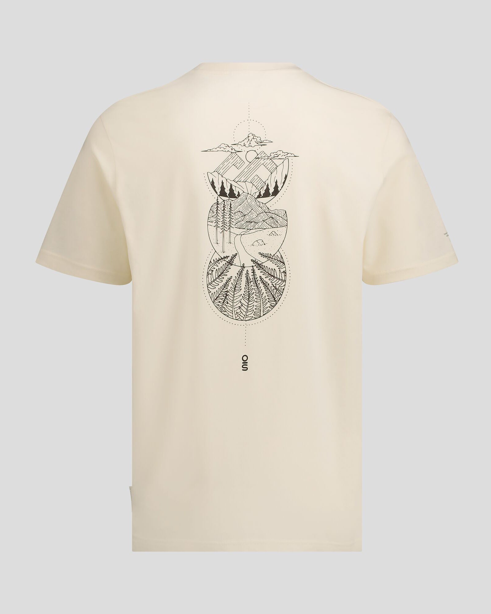 Organic Cotton Men's T-Shirt by O.Smither Lines - Natural Color | Comfortable & Eco-Friendly Casual Wear for Everyday Use