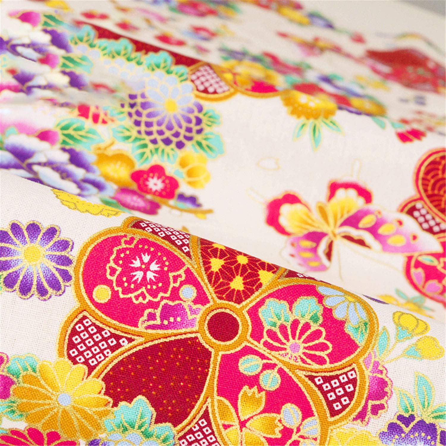 Premium 100% Cotton Calico Fabric - Soft & Durable Material for Sewing Projects (Pillowcases, Bags, Toys, Coin Purses, Tablecloths) | Perfect for DIY Crafts, Home Decor & Quilting | White