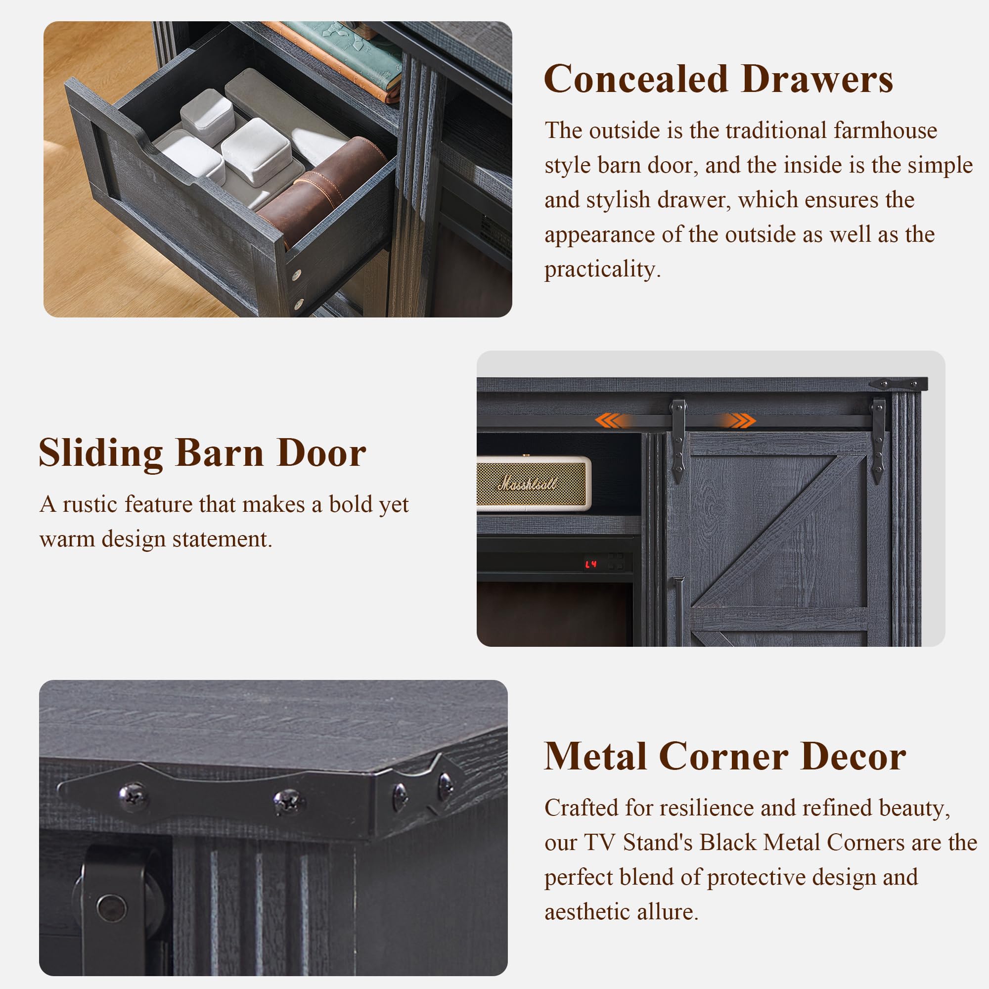 Farmhouse TV Stand for 75+ Inch TVs - 32