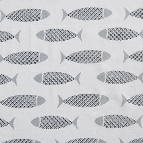 Woodblock Fish Grey