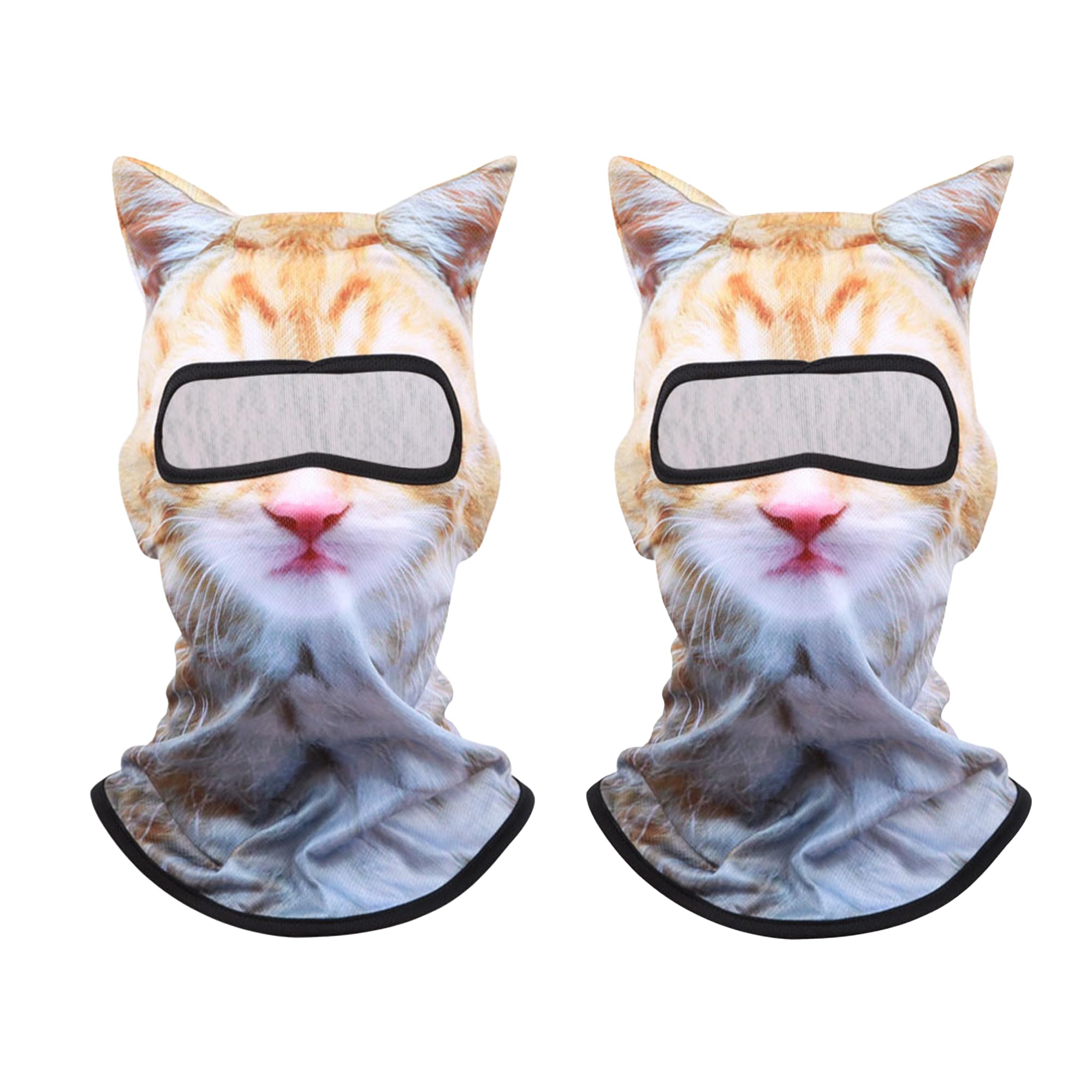 3D Cat Ski Balaclava Face Mask with Ears - Warm Winter Neck Gaiter for Skiing, Snowboarding, Music Festivals, Halloween & Outdoor Activities - Perfect for Cold Weather & Costume Parties