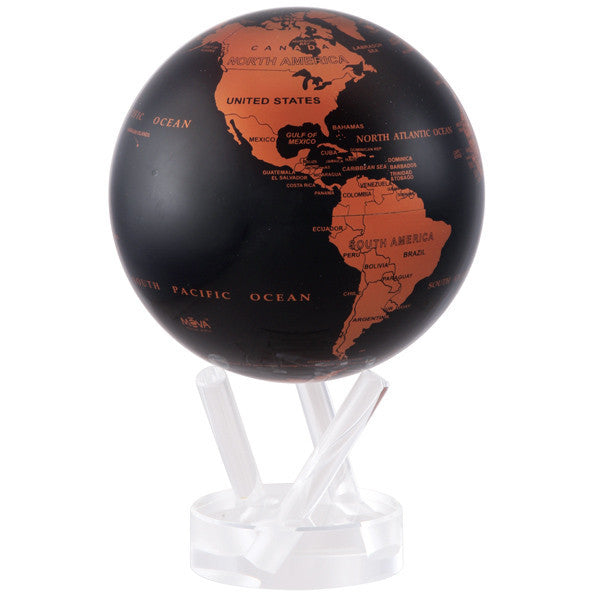 Mova Globe - Floating Copper & Black Earth Rotating Globe - Perfect for Home Office Decor, Gifts, and Educational Display