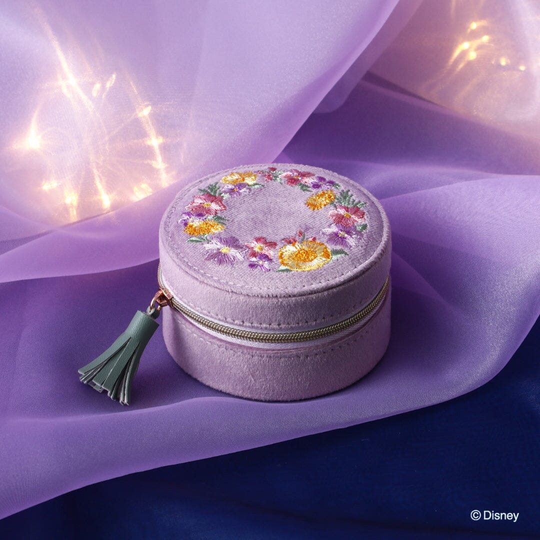 Disney Tangled Travel Jewelry Box - Small Magic of Chemistry Themed Trinket Case for Necklaces & Rings | Perfect for Girls' Travel, Birthday Gifts & Disney Collectors