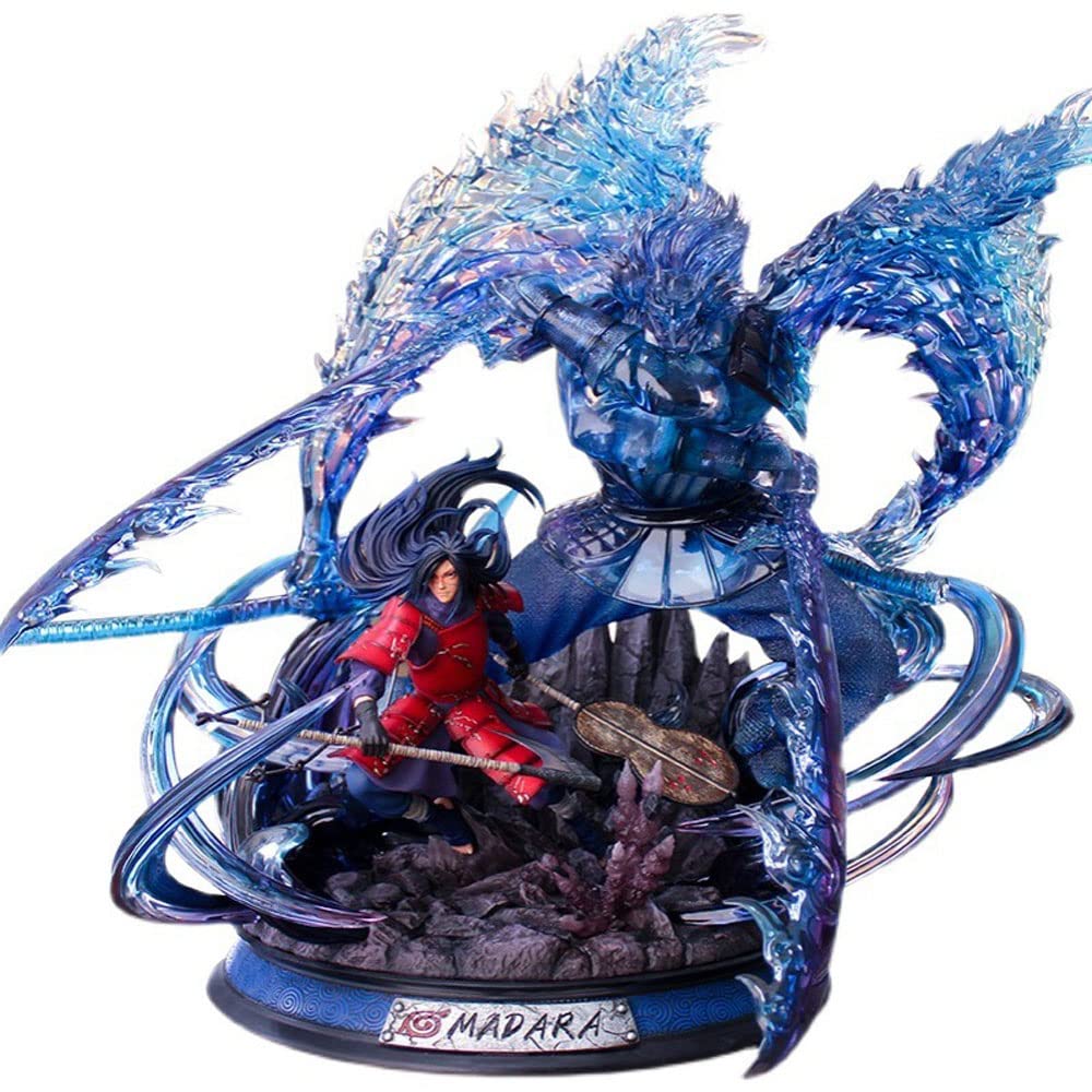 XDYY Anime Action Figure - Naruto Uchiha Madara Glow-in-the-Dark PVC Statue | Full Body Collectible Model for Otaku Fans | Perfect for Home Display, Gaming Room Decor & Anime Gift