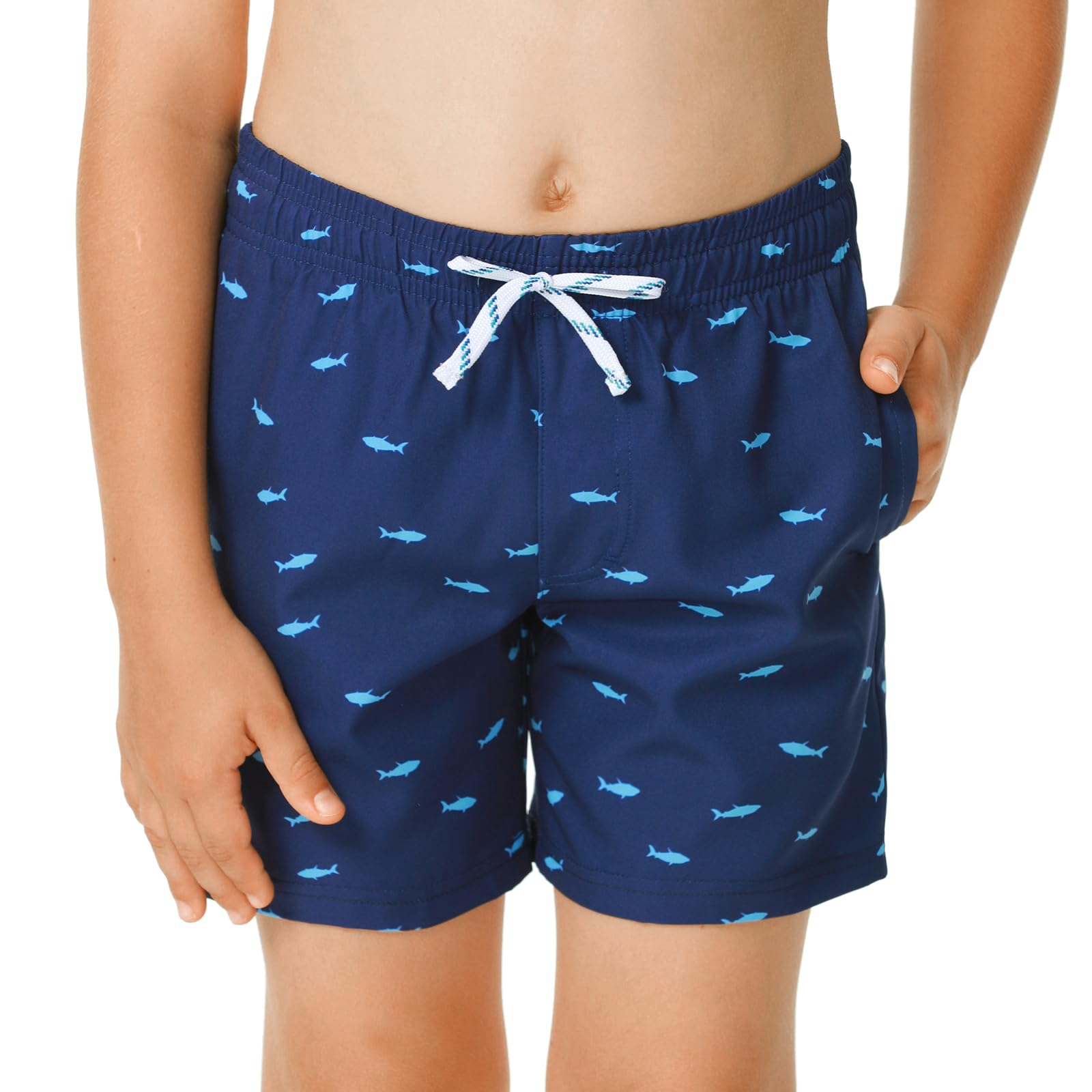 **HODOSPORTS Boys Swim Trunks - Quick-Dry Bathing Suits with Pockets for Swimming, Beach & Pool - Comfortable Swim Shorts for Kids**