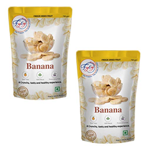 Freeze Dried Banana Slices - Healthy Vegan Snacks for Kids & Adults | 1.5kg Bulk Pack (750g x 2) | Perfect for Camping, Hiking & Emergency Food Storage | Long Shelf Life Pantry Essentials | Gluten-Free, Non-GMO Dehydrated Fruits