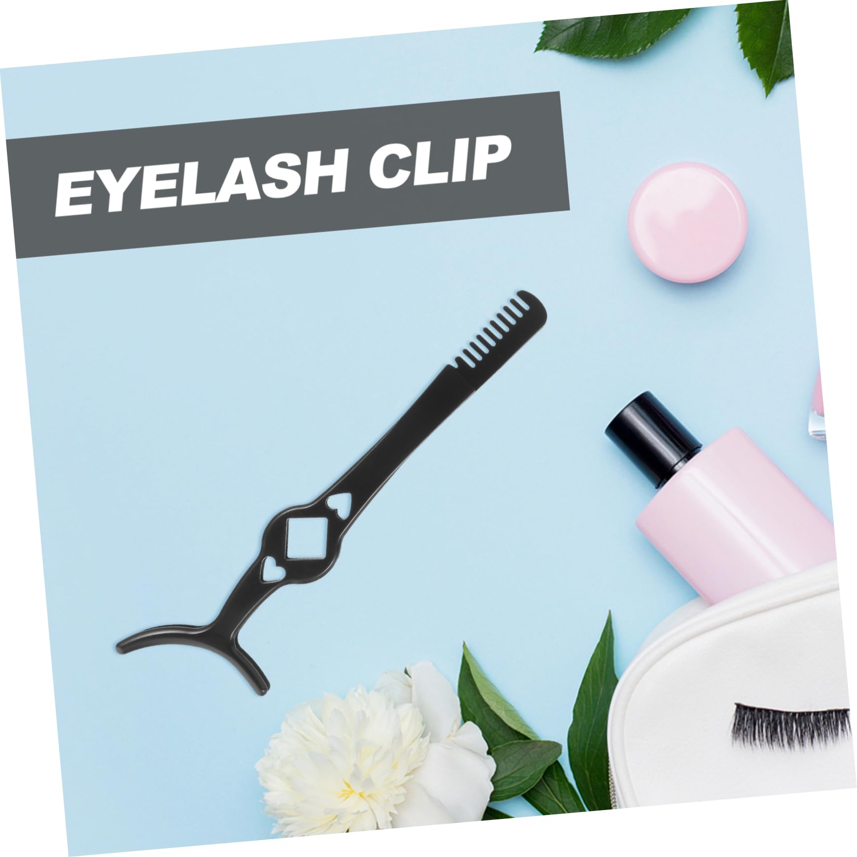 FOMIYES Professional Eyelash Tweezers with Comb - Stainless Steel Lash Clamp for Perfect Eyelash Extensions & False Lashes Application - Easy to Clean Beauty Tool for Salon & Home Use