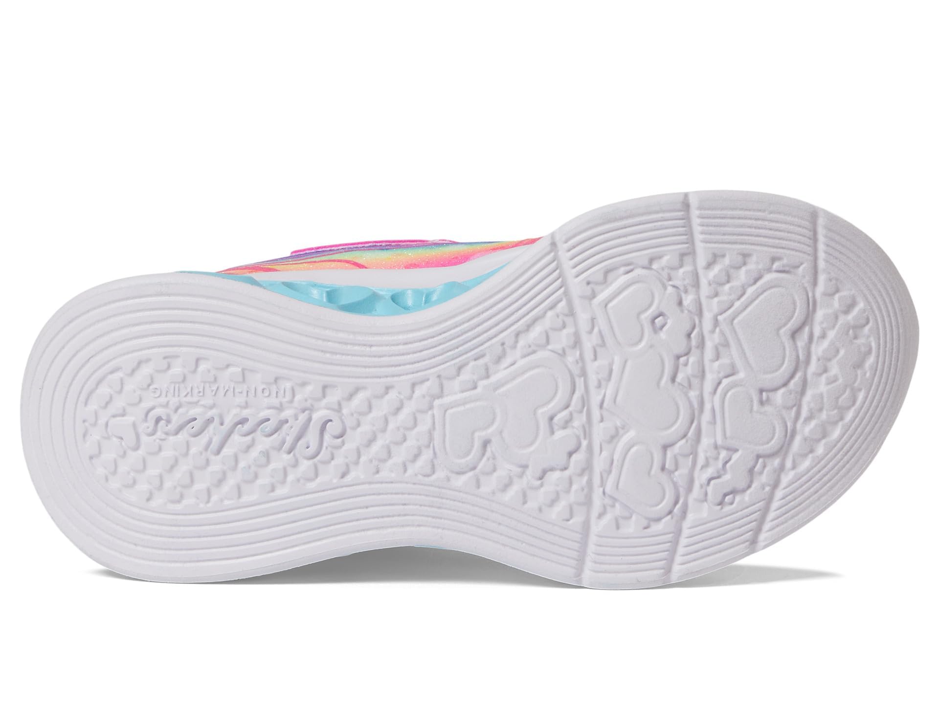 Skechers Girls' Flutter Heart Light Up Sneakers - Light Up Shoes for Kids with Flashing LED Lights | Perfect for School, Playground & Nighttime Activities