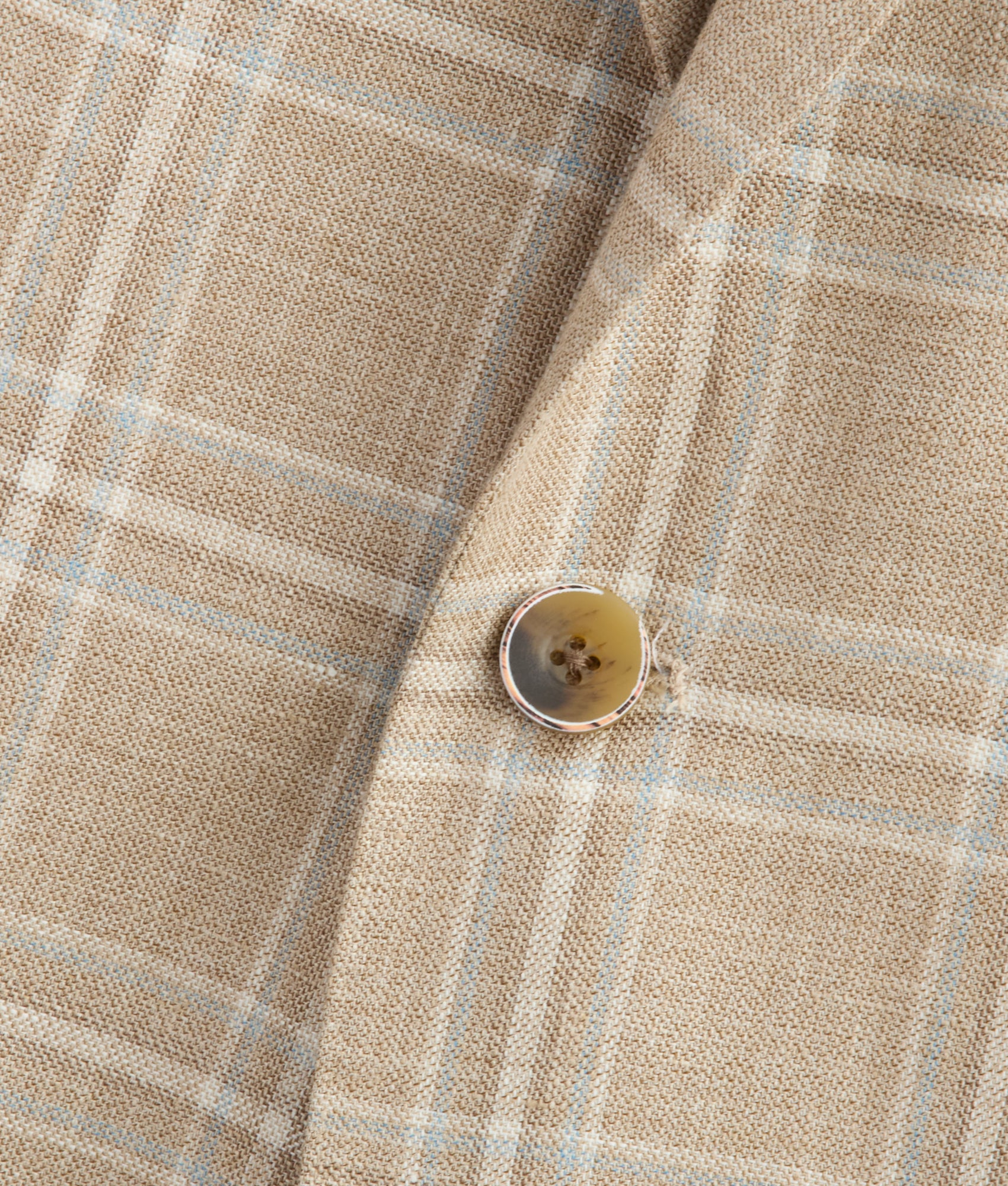 Lucchese Men's Beige & Light Blue Plaid Sport Coat - Classic Casual Blazer for Business, Office & Outdoor Events